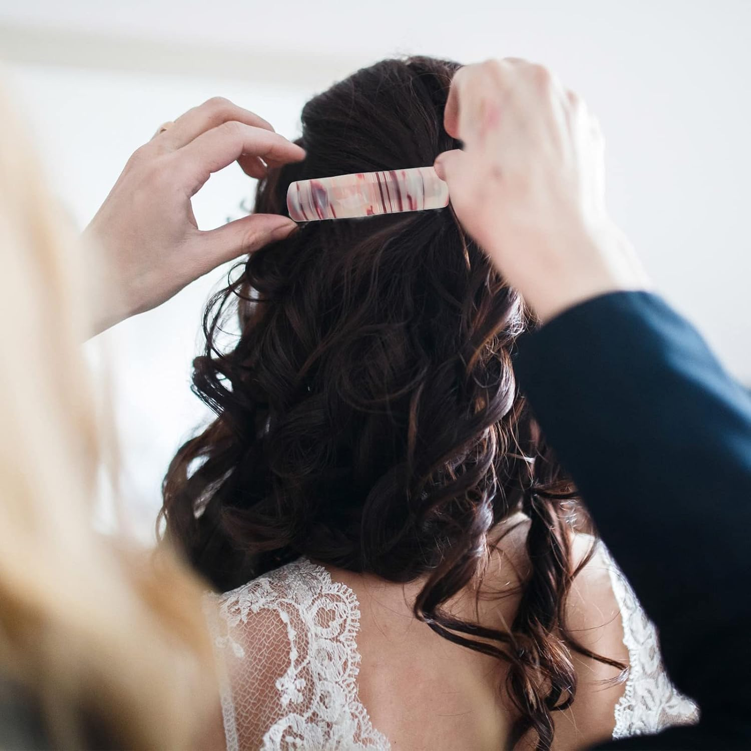 WILLBOND 6 Pcs Hair Barrettes for Women Large Barrettes Hair French Clips Pin Retro Clasp for Mom Gifts Women Accessories, 6 Colors(Multicolor,Stripe) image number 6