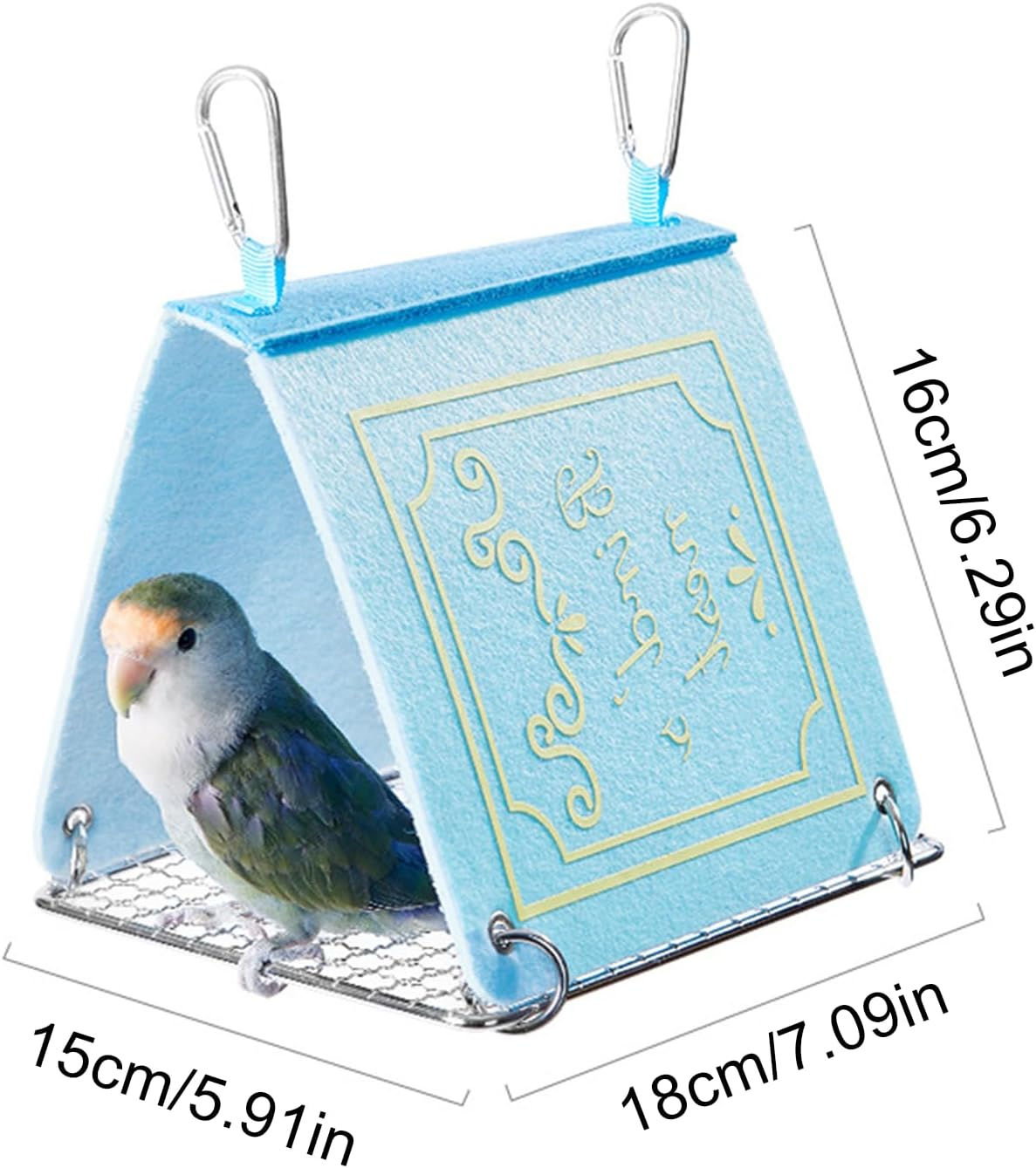 Bird Bed for Cage - Bird House Cockatiel Nest Hammock - Book Nest Perch House Parakeet Cage Accessories for Macaw Finch Conure Cockatoo Canary Cockatiel Lovebird Sleeping image number 2