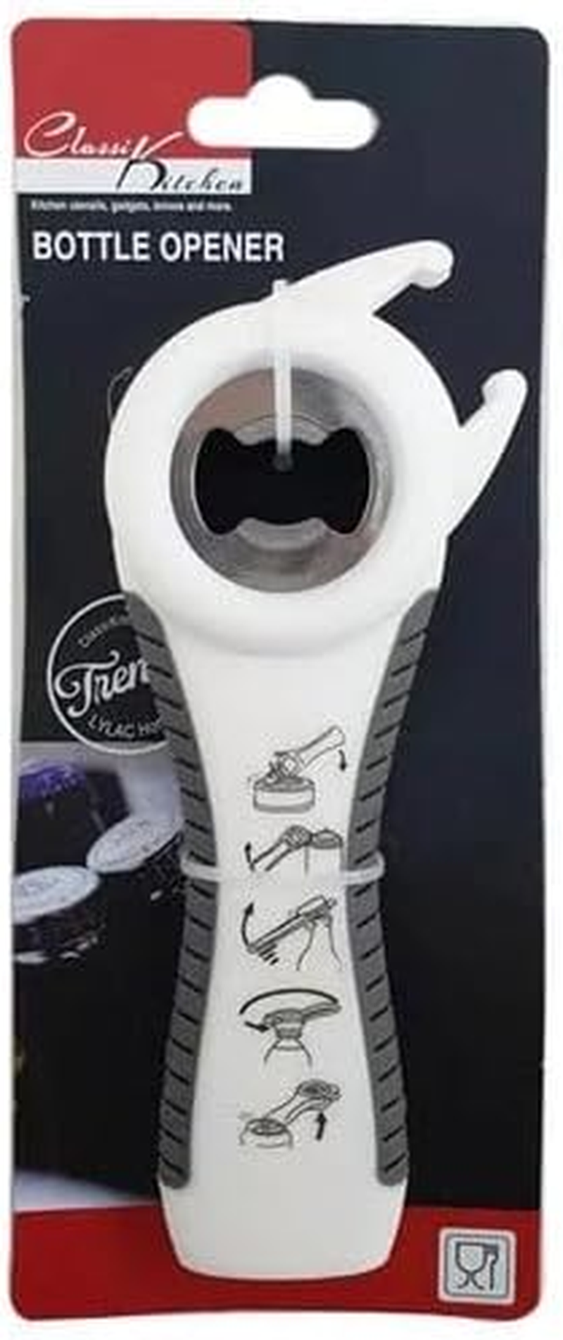 Leona Co 5-In-1 Wine Bottle Opener, Stainless Steel Multi-Functional Opener for Wine, Beer, Jars & Cans with Non-Slip Ergonomic Handle, Ultimate Barware Tool for Kitchen & Travel (3) image number 4