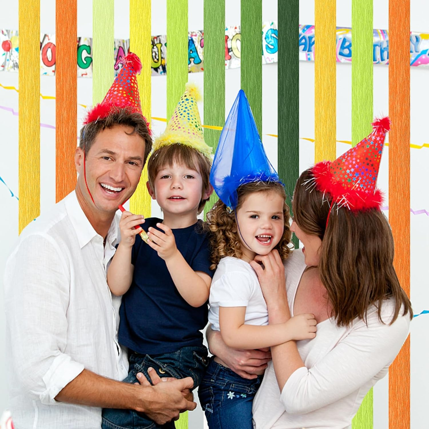 Crepe Paper Streamers 8 Rolls, 10 X 98Inch 8 Yellow&Green Colors Crepe Paper Sheets for DIY Gift Colourful Paper Flower Wrapping Paper Crafts Birthday Wedding Holiday Party Decorations image number 4