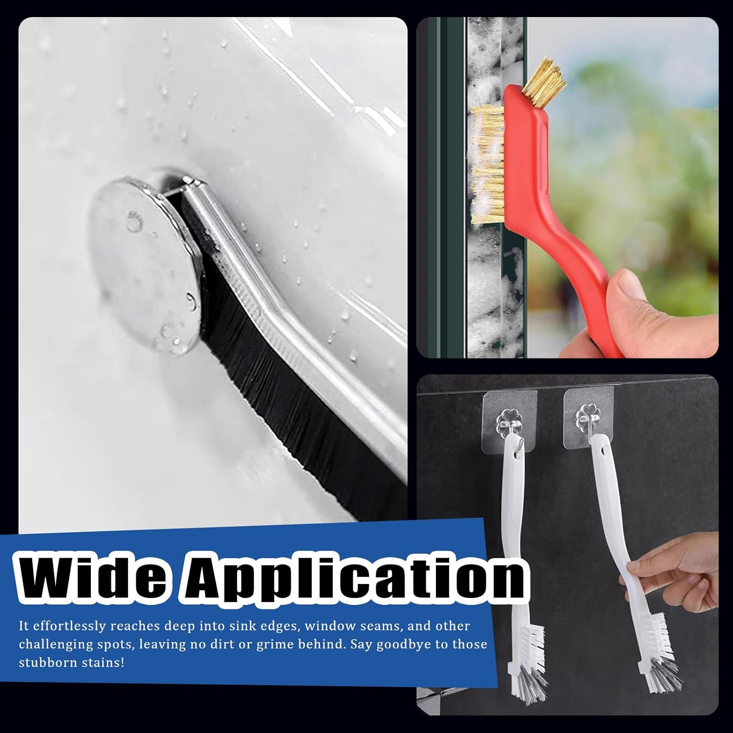 Glarks 20Pcs 3 Styles Crevice Cleaning Brush Set, Hard Bristle Cleaning Supplies, Multifunctional Hard Bristle Gap Cleaning Brush Tools, Gap Cleaning Brush for Groove Window Tracks Bathroom Kitchen