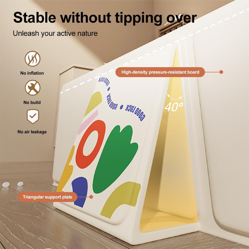 Xoxomeg Baby Bathtub, Portable Baby Tub, Quick Pop up Non Inflatable Bathtub Space-Saving, Durable Baby Tubs for 0~8 Years Old Infants and Toddler (White)