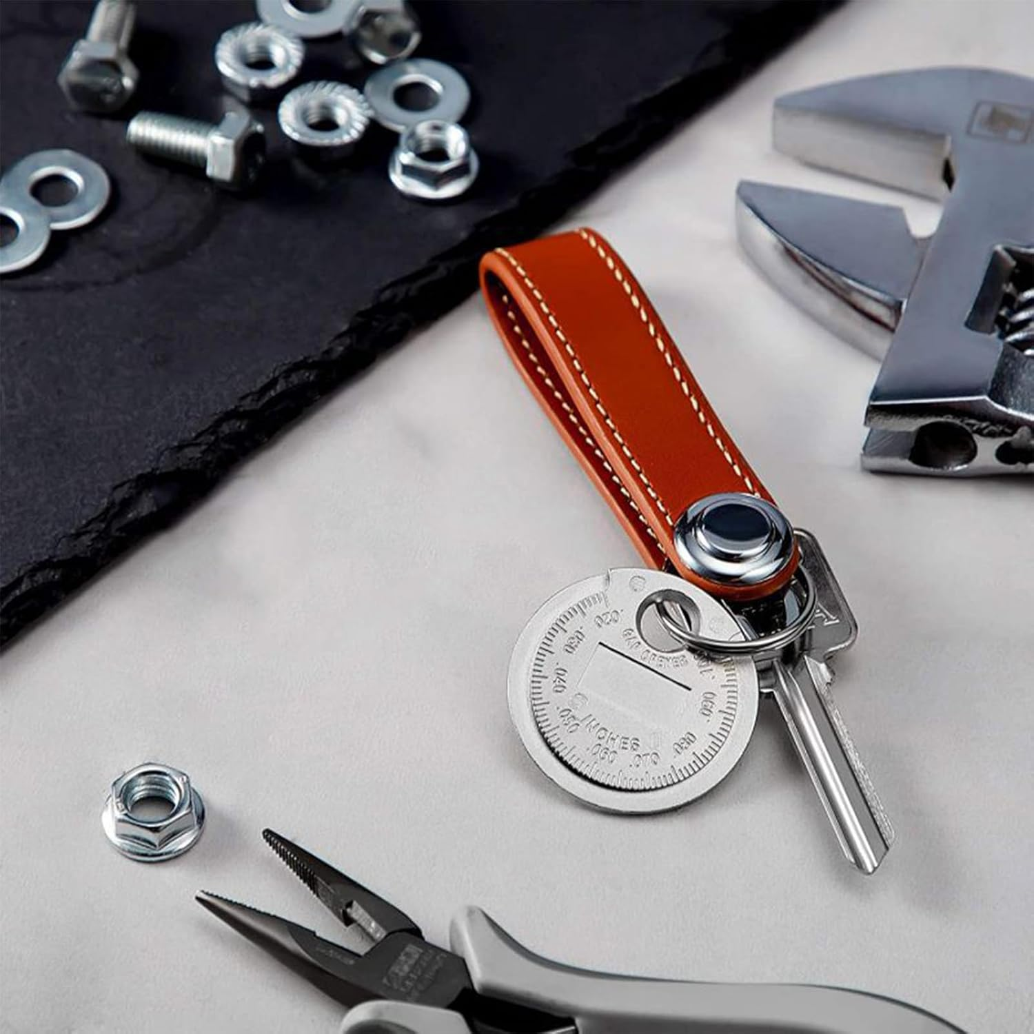 Rissunkv Spark Plug Gapping Tool | Spark Plug Gap Tool Gapper Gauge | Coin-Type Measurement Sparkplug Tester 0.6-2.4Mm Range Car Accessories for Truck, Driver & Travel image number 4