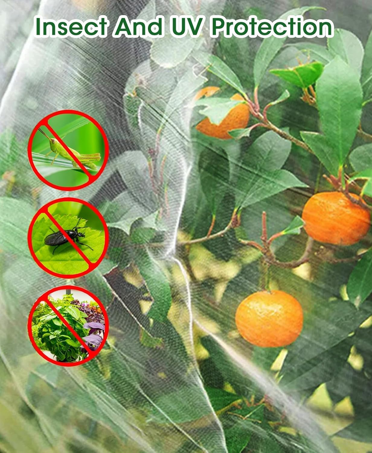 WADY Ultra Fine Garden Netting 8.2X20Ft, Reusable Plant Covers for Vegetables Fruits Flowers, Durable Greenhouse Protection Net, Pest Bird Barrier & Row Covers for Plants, Breathable Crop Screen image number 2