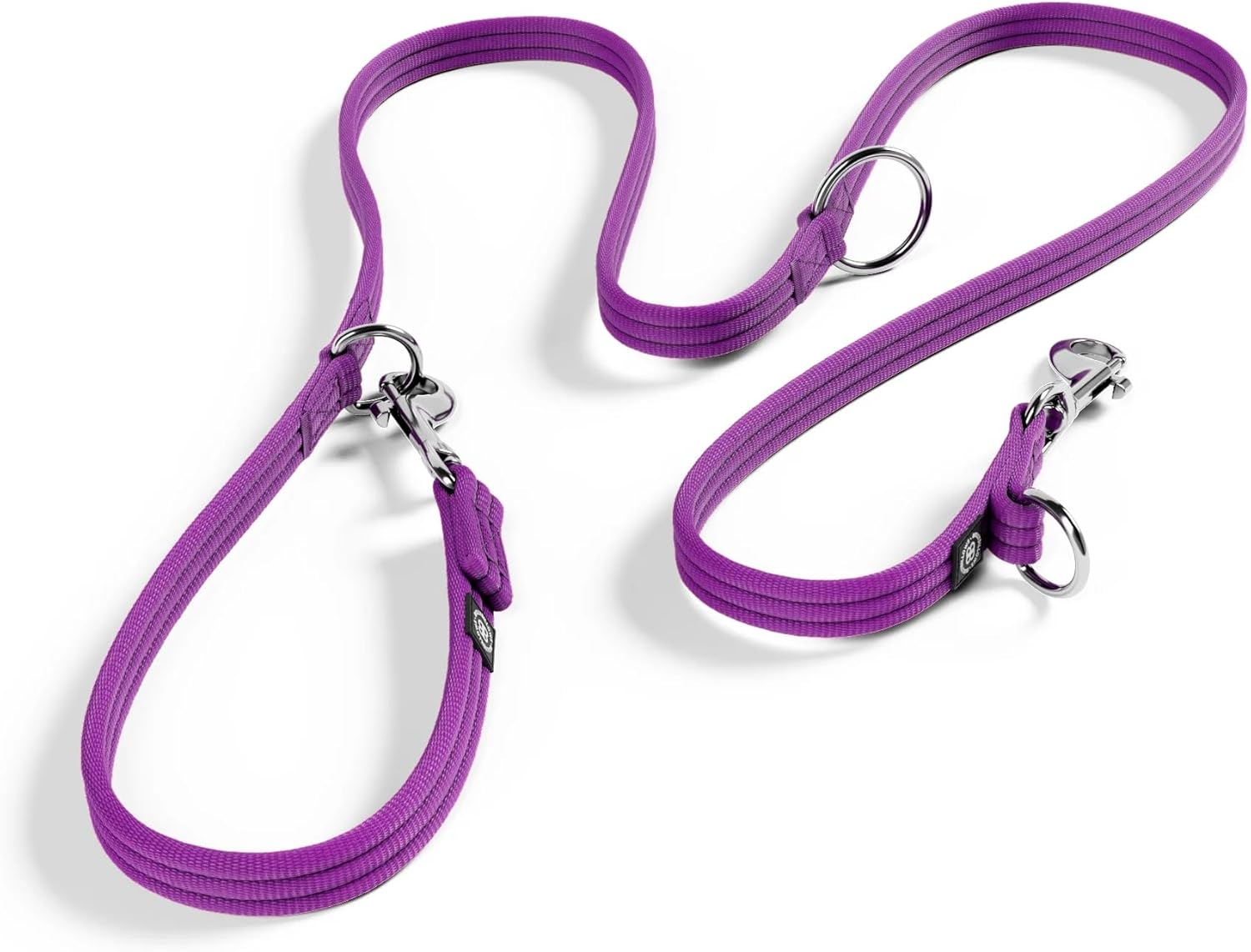 Bullybillows Double Ended Training Dog Lead | Multi-Functional Dog Lead | Medium or Long Length for Obedience Training or Distance Work | Purple image number 3