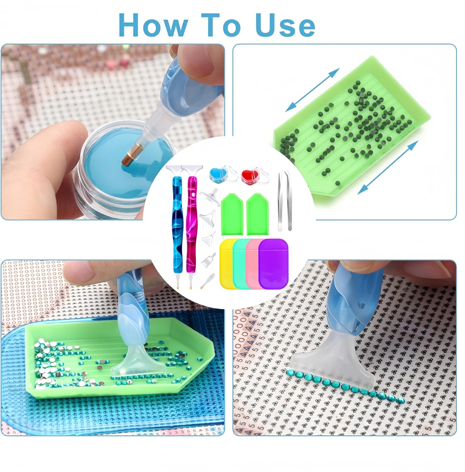 5D Diamond Painting Accessories Kits, Diamond Painting Pen Kit, 5D Diamond Art Paintings Accessories Tools Loopunk image number 3