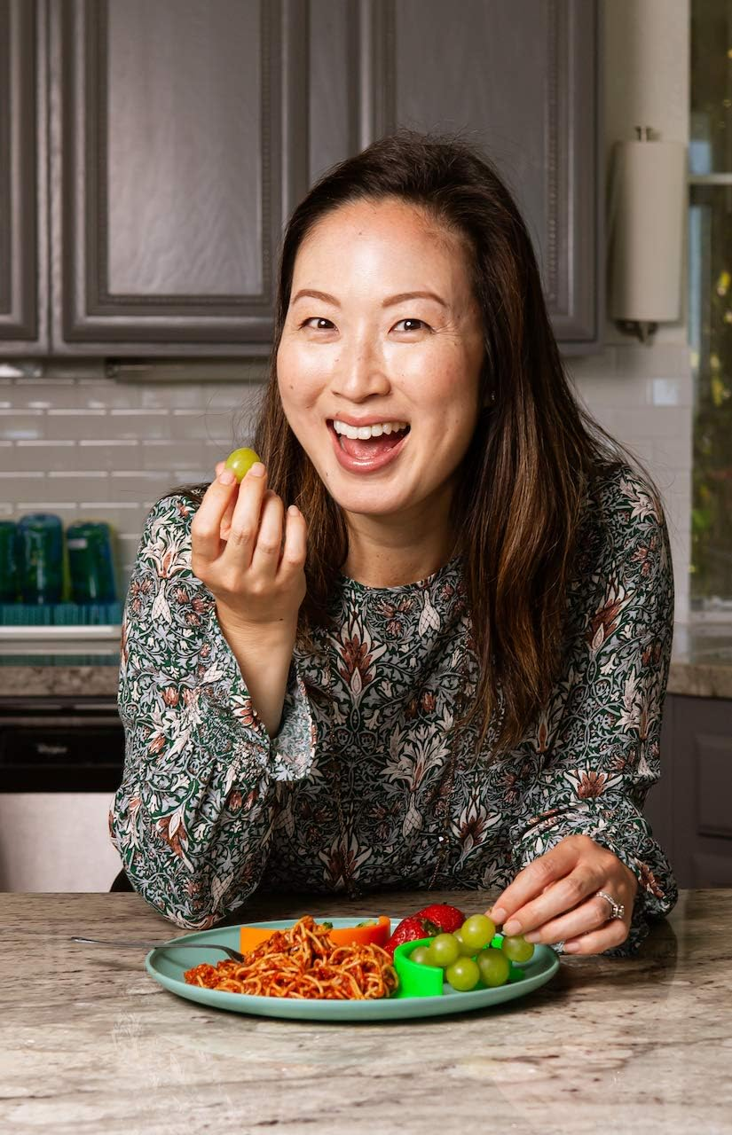 Plate Divider 2 Pack Green - Food Separator - Food Safe Silicone image number 1