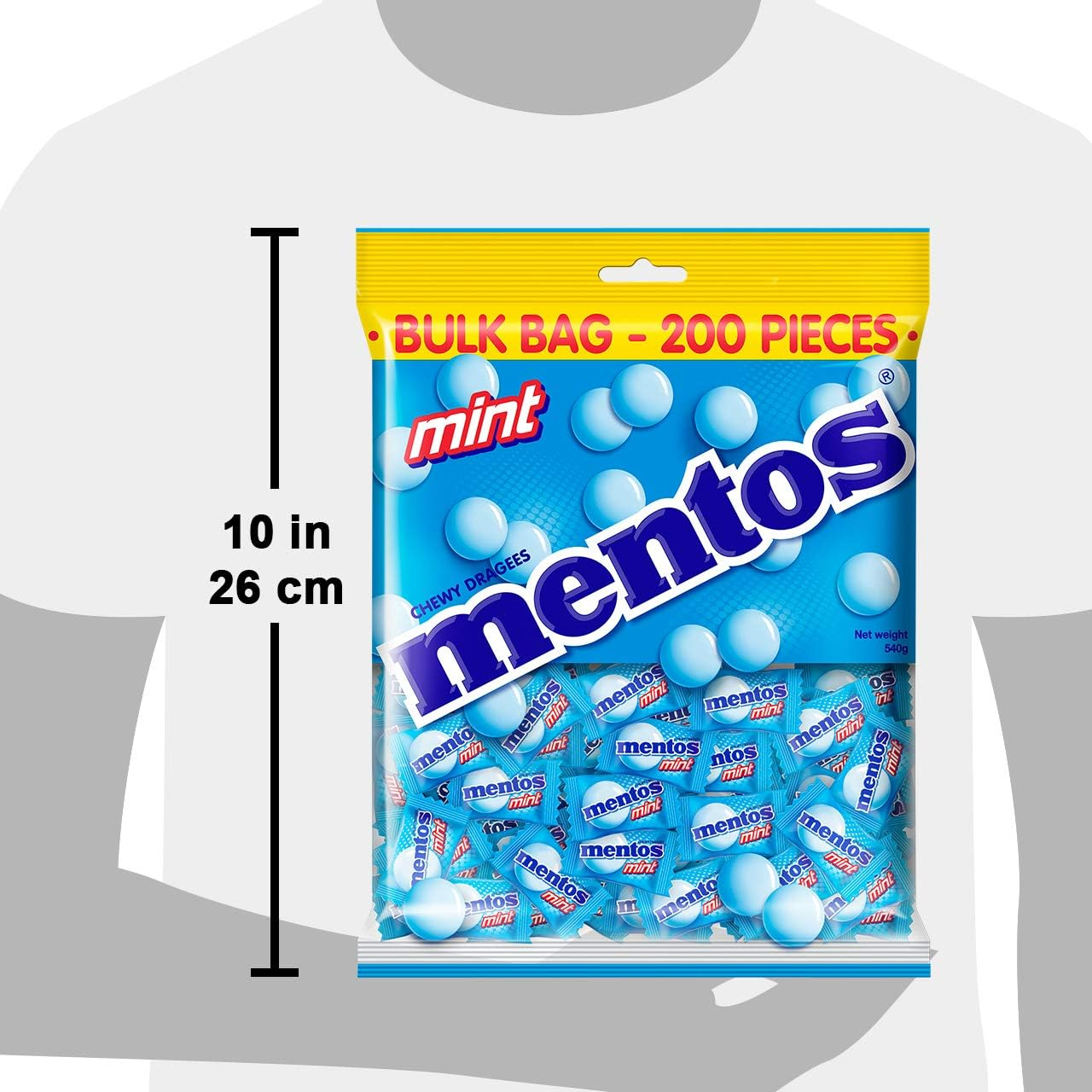Mentos Mint Candy Pillowpack, Minty Freshness and Enjoyable Chew, 540G image number 4