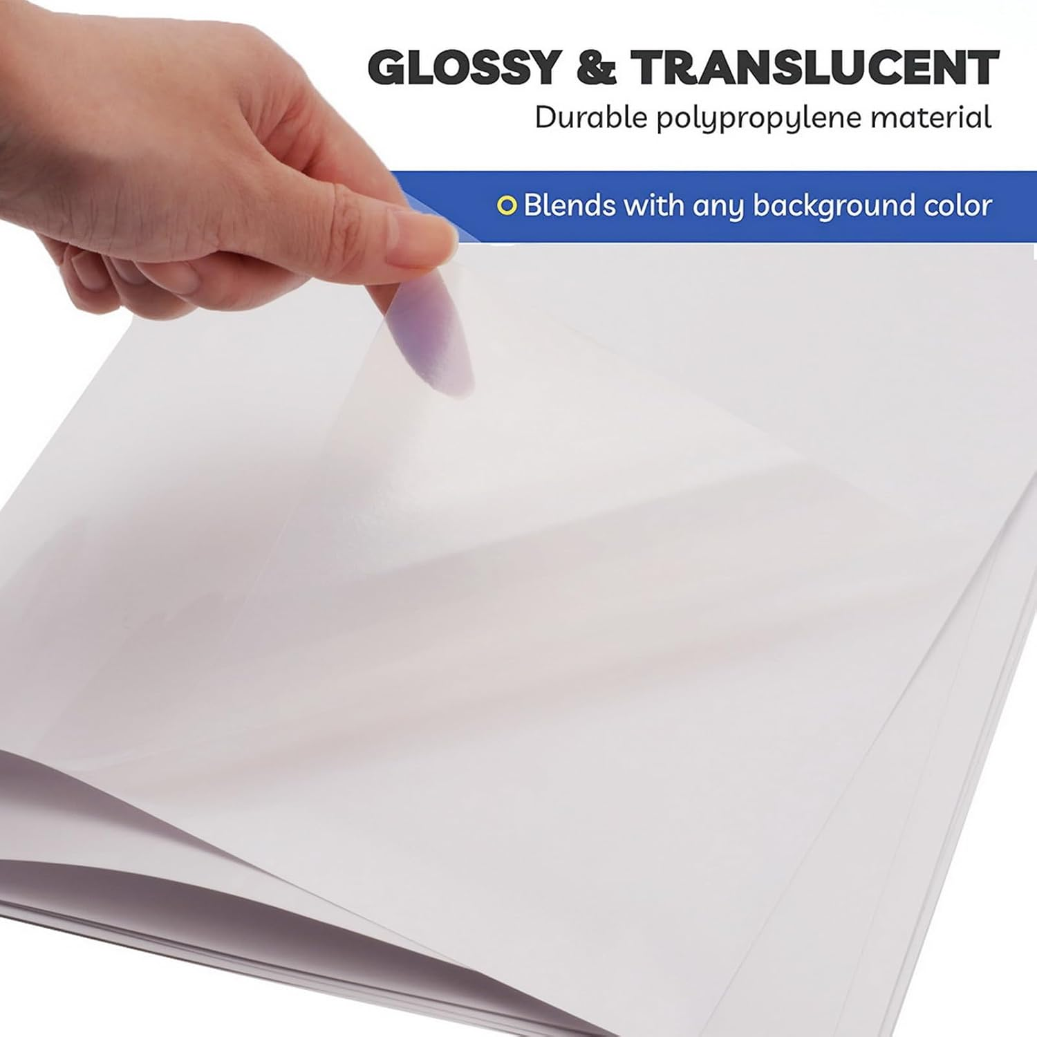 Waterproof Printable Vinyl Stickers Paper 10 Sheets A4 Semi Transparent Translucent Decal Self Adhesive Personalized DIY Custom for Inkjet Printers image number 3