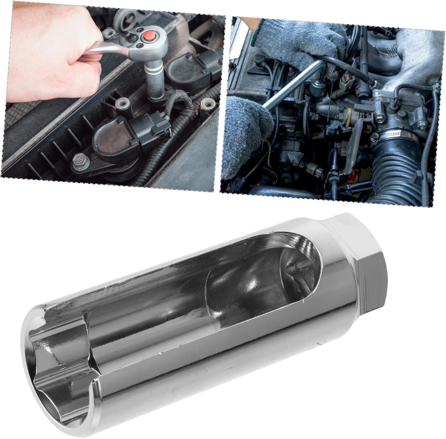 JUMPLAWN Automotive O2 Sensor Removal Socket 1/2 Inch Drive 9Cm Heavy-Duty Car O2 Sensor Installation and Removal Tool for Mechanics and Diy Use image number 2