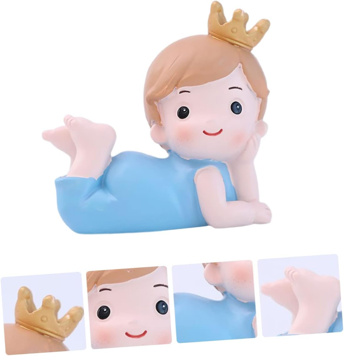 GRIRIW 1Pc Cake Decoration Baby Boy 1St Birthday Decoration Party Supply Birthday Dessert Topper Desk Topper Prince Figurines Birthday Cake Ornament Table Desktop Resin Lovers image number 2