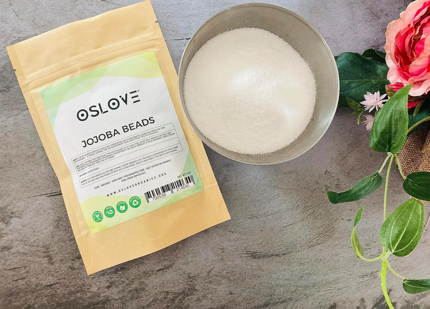 Oslove Organics Pure Jojoba Beads 4Oz by -20/40 Mesh image number 5