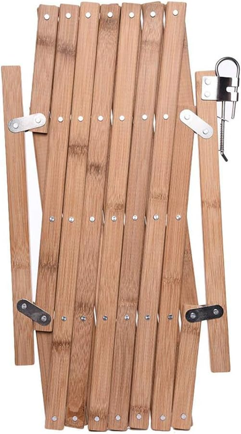 Wooden Pet Gate Retractable Adjustable Sliding Door Indoor Safety Fence for Dog Puppy Stairs (Assorted Color) image number 1