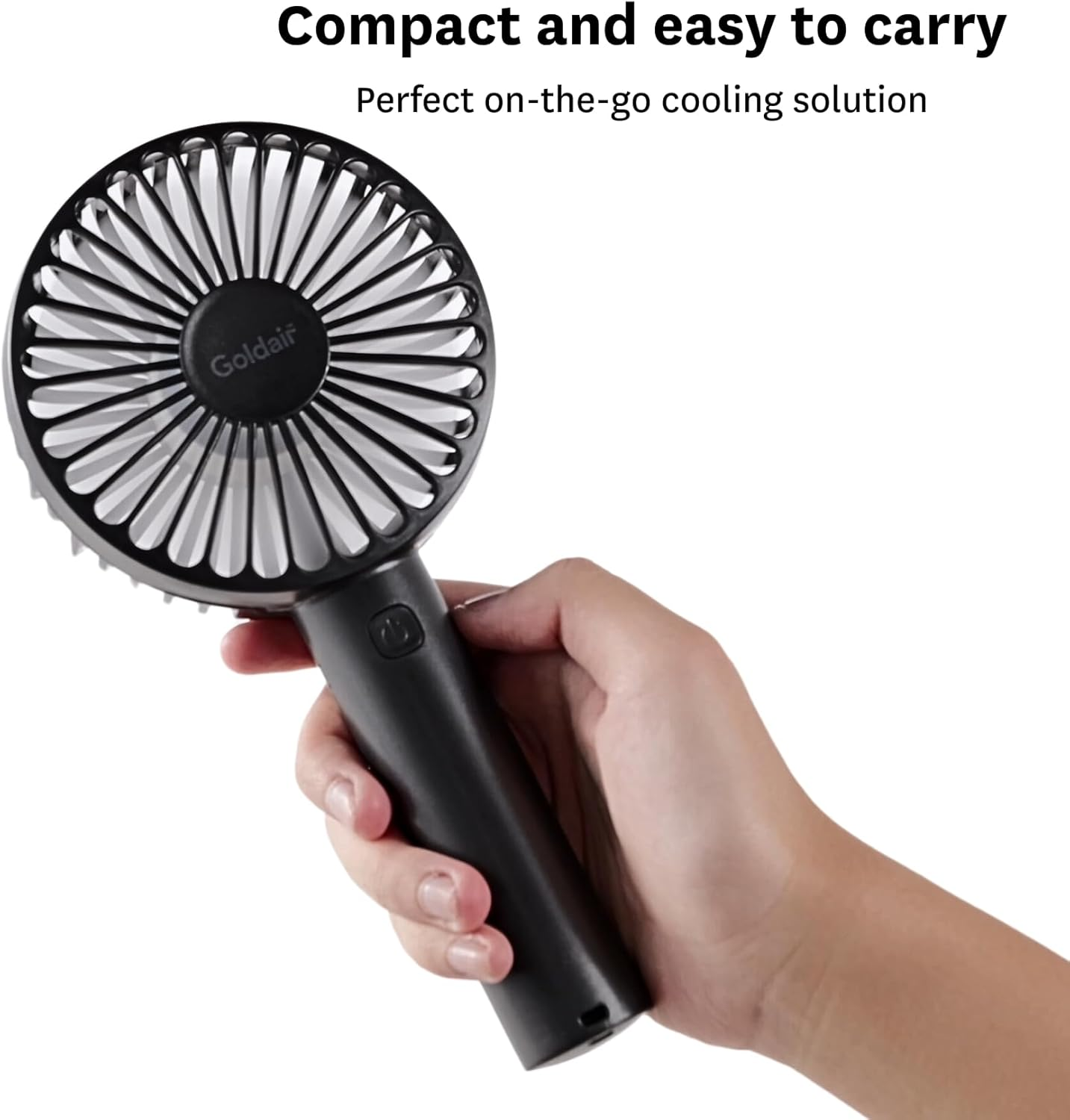 Goldair Rechargeable Handheld Fan, 10 Cm image number 3