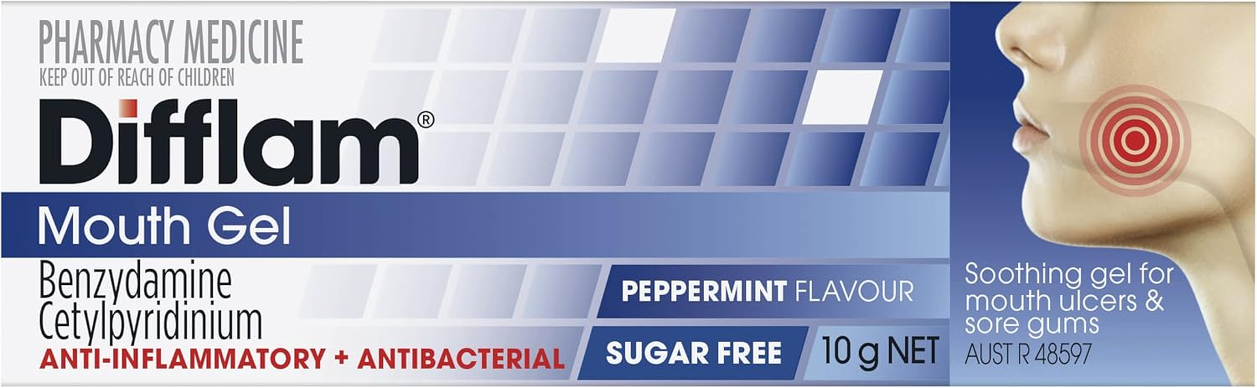 Difflam Mouth Gel Peppermint 10G image number 4