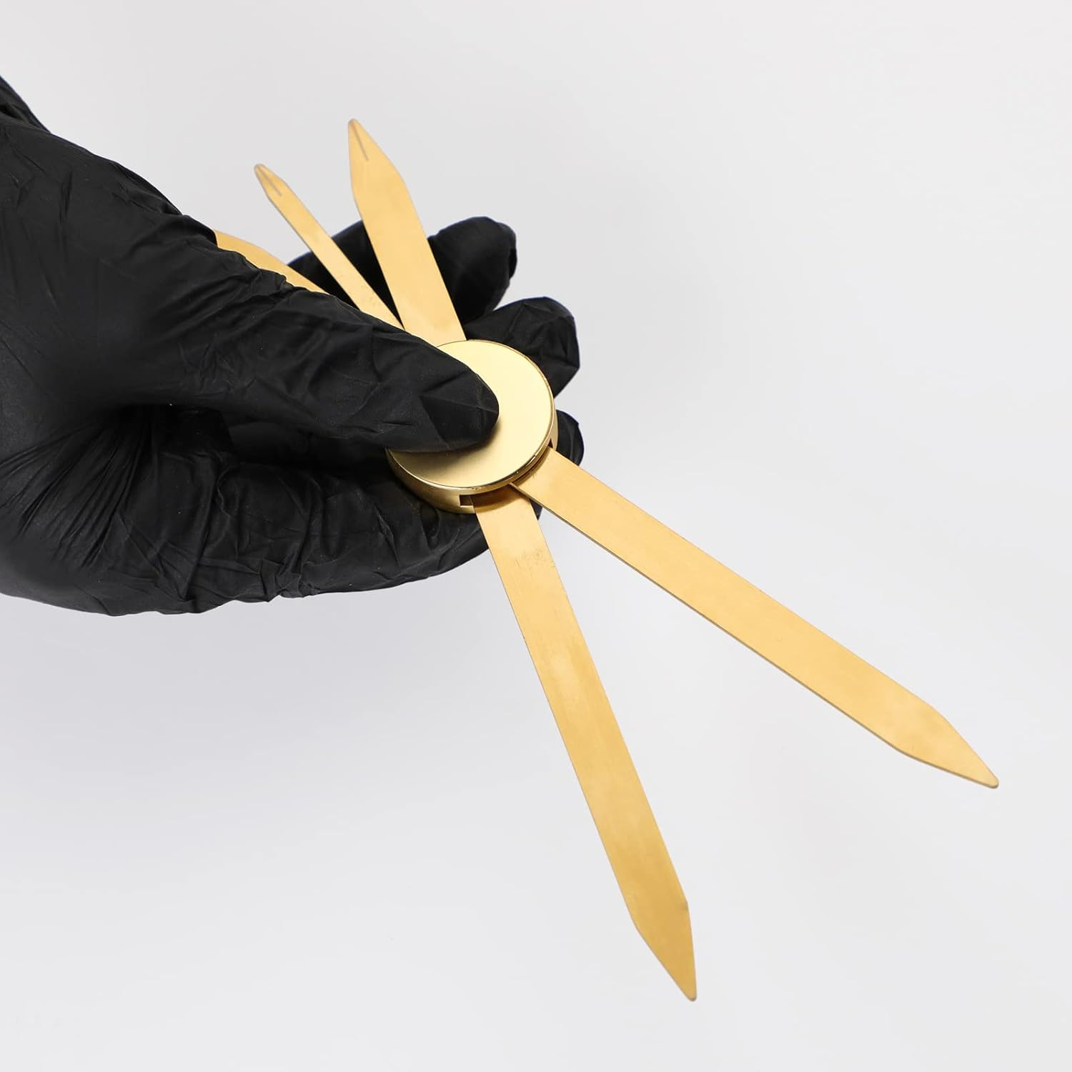 Charme Princesse Eyebrow Ruler Stainless Steel Tattoo Eyebrow Stencil Ruler Three-Point Positioning Permanent Eyebrow Makeup Measuring Symmetrical Tool(Gold) LB000249-6 - Gold image number 2