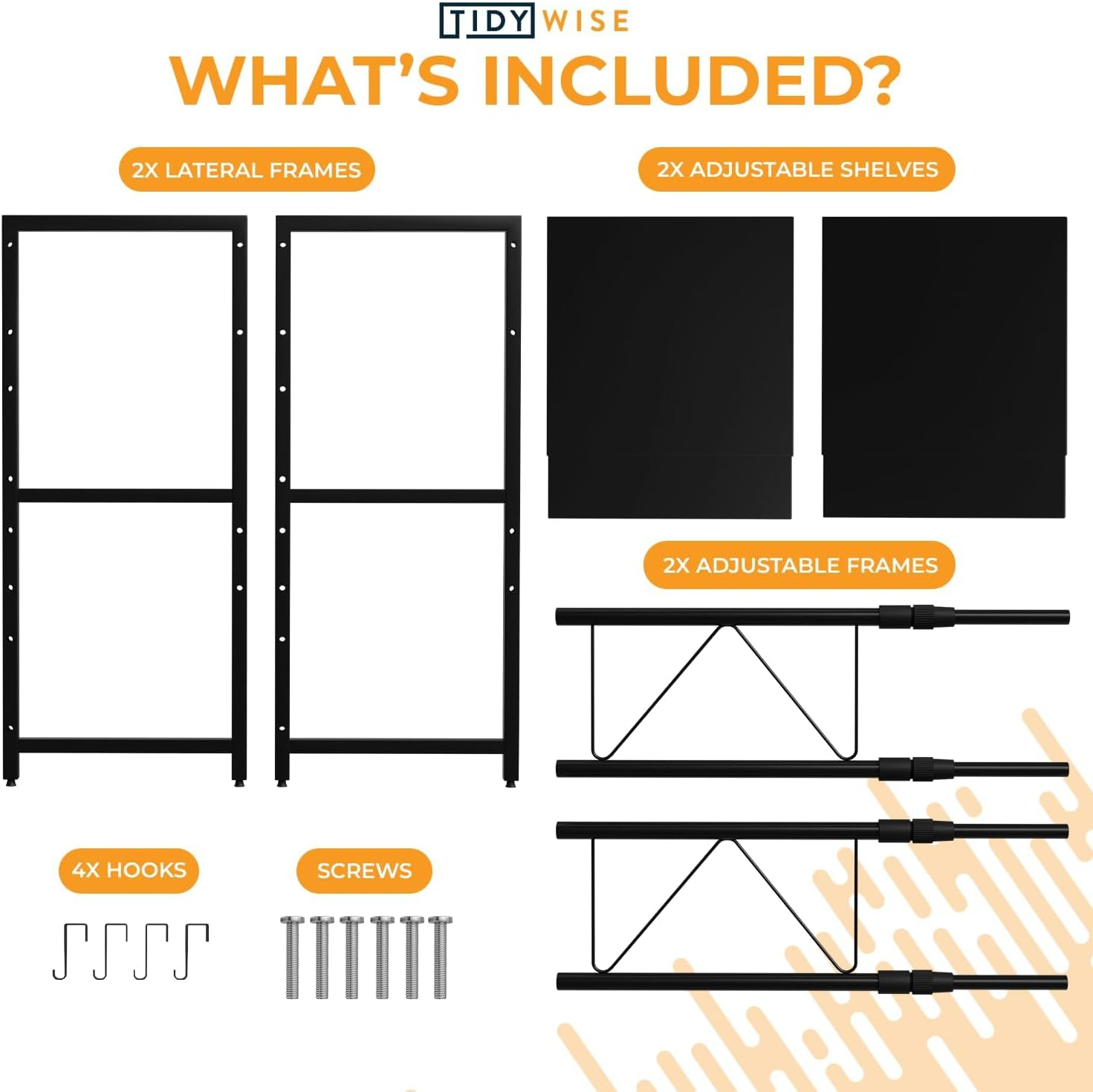 Expandable Microwave Oven Rack, 2 Tier Kitchen Countertop Shelf, Large Stand with Cutting Board Holder, 6 Hooks, Adjustable (Black-3 Tier) image number 3