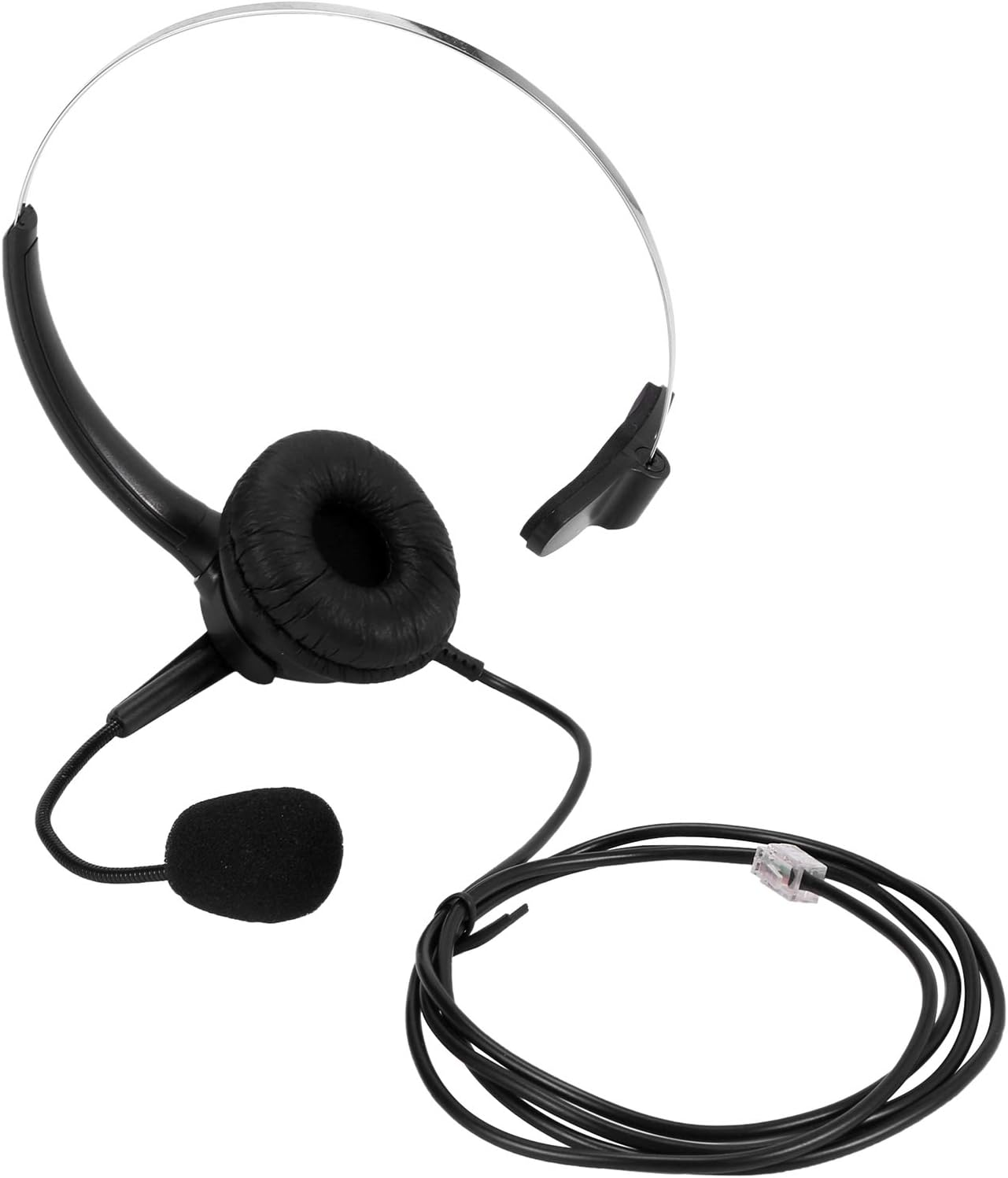 Byttlerom RJ9 Call Center Headphone Monaural Headphone Noise Reduction Headset Call Headphone with Mic image number 2
