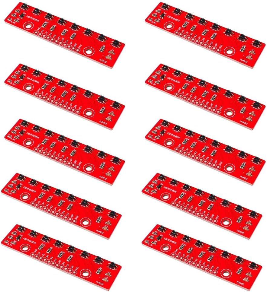 10PCS Tracking Module Infrared Detection Sensor Module DIY 8-Channel Infrared Detector Module 8Bit Sensor Module