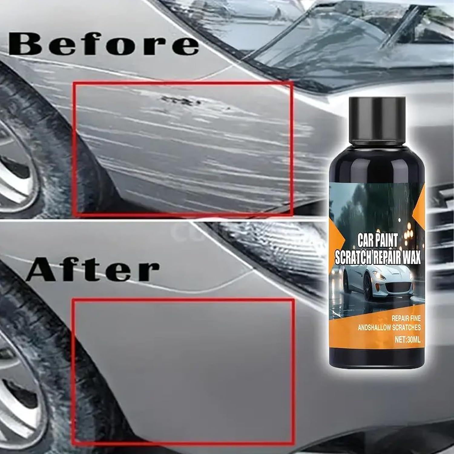 Ylnailky Car Scratch Remover, Scratch Repair and Swirl Remover with Sponge, 30Ml Automotive Waxing Compound Paste for Truck SUV Boat Sedan Motorcycle Auto image number 3