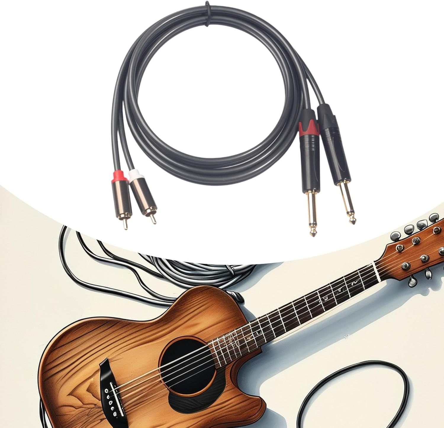 Ｓｉｍｈｏａ RCA Male to RCA Male Audio Link for Home Amplifier and Speaker, 2M image number 2