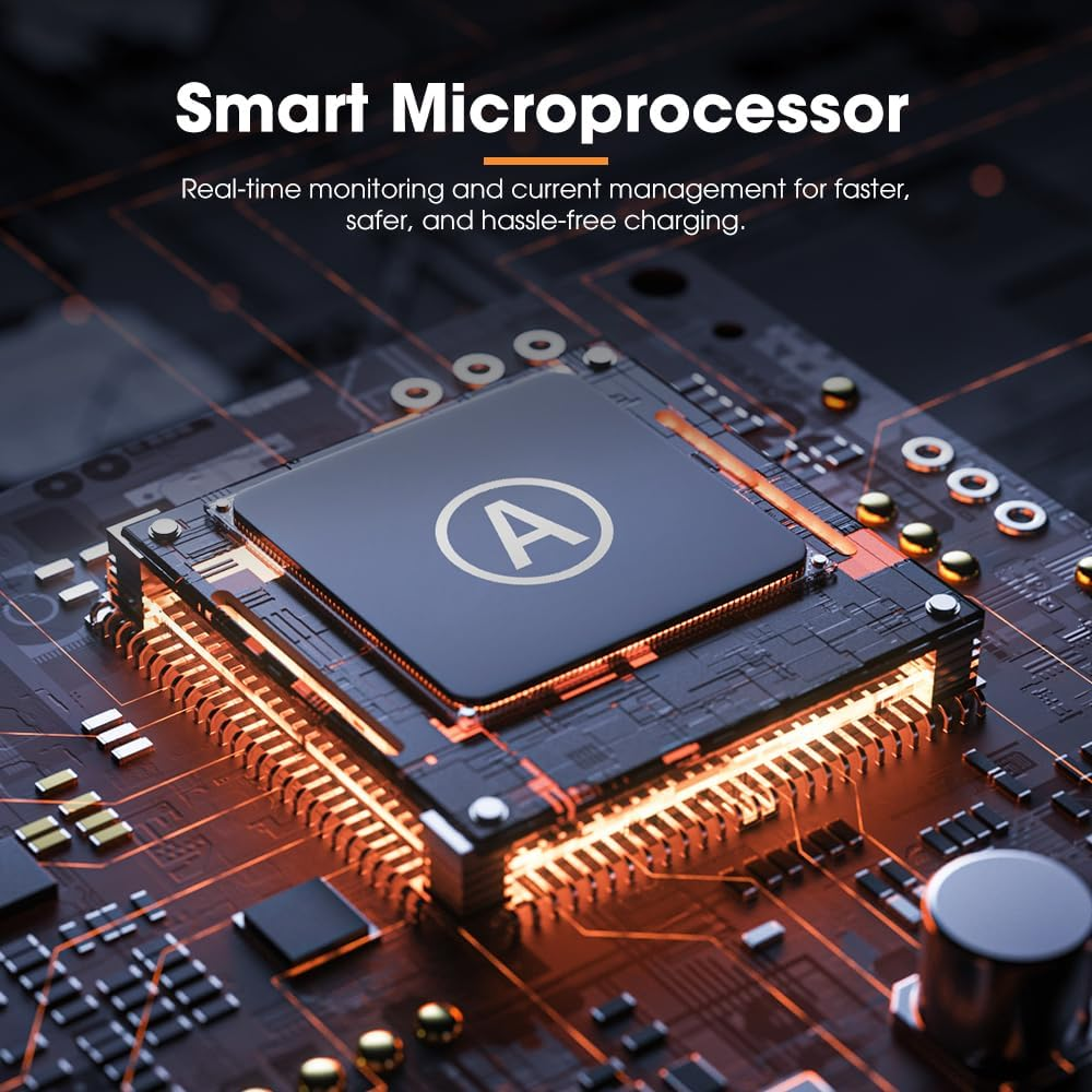 San Hima 40A Smart Battery Charger & Engine Starter & Engine Starter with 6 Stage LCD Display, Stable 12V/24V Charger for Std/Agm/Gel/Lifepo4 Car Truck Boat RV SUV ATV image number 2