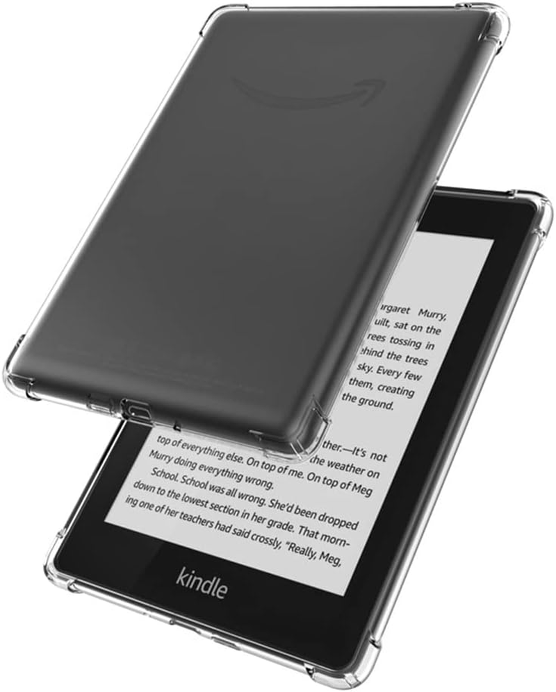 T Tersely Crystal Clear Case Cover for Kindle Paperwhite (11Th Generation-2021, 6.8 Inch) or Kindle Paperwhite Signature Edition, Shockproof Thin Silicone Case (Transparent)