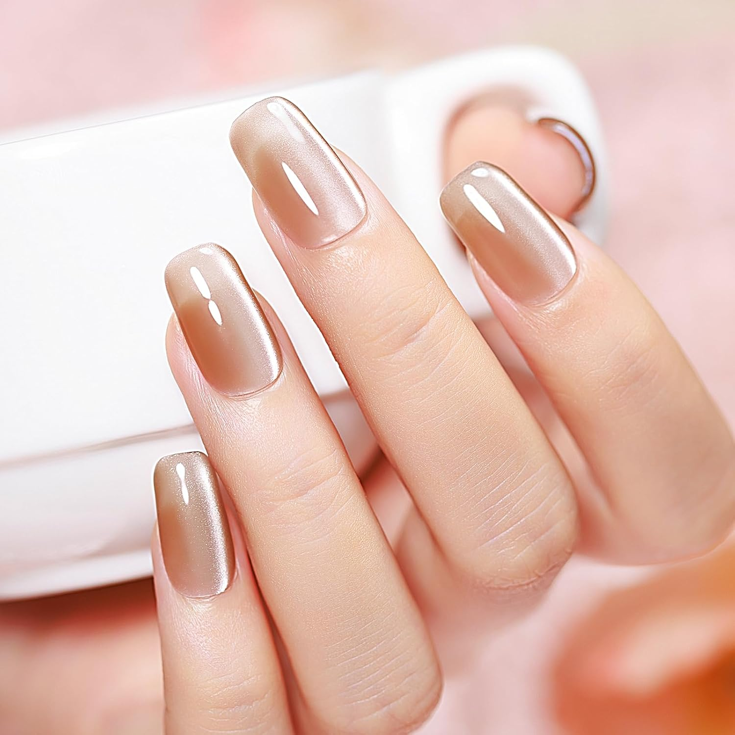 MIZHSE Cat Eye Magnet Nail Tool: Double-Head Nail Magnet Pens Hexagonal Design Magnet Stick, Nail Art Cat Eye Magnet Stick Nail Design Tools for Studio Nail Salon Home DIY