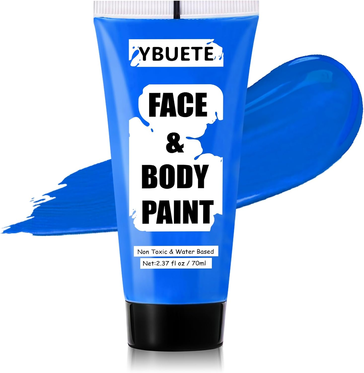 YBUETE Light Green Water Based Face Body Paint for St. Patrick&rsquo;S Day,2.37 OZ Large Tube Full Coverage Face Paint for Cosplay Monster Hulk Witch,Washable Green Body Painting Adult Halloween SFX Makeup