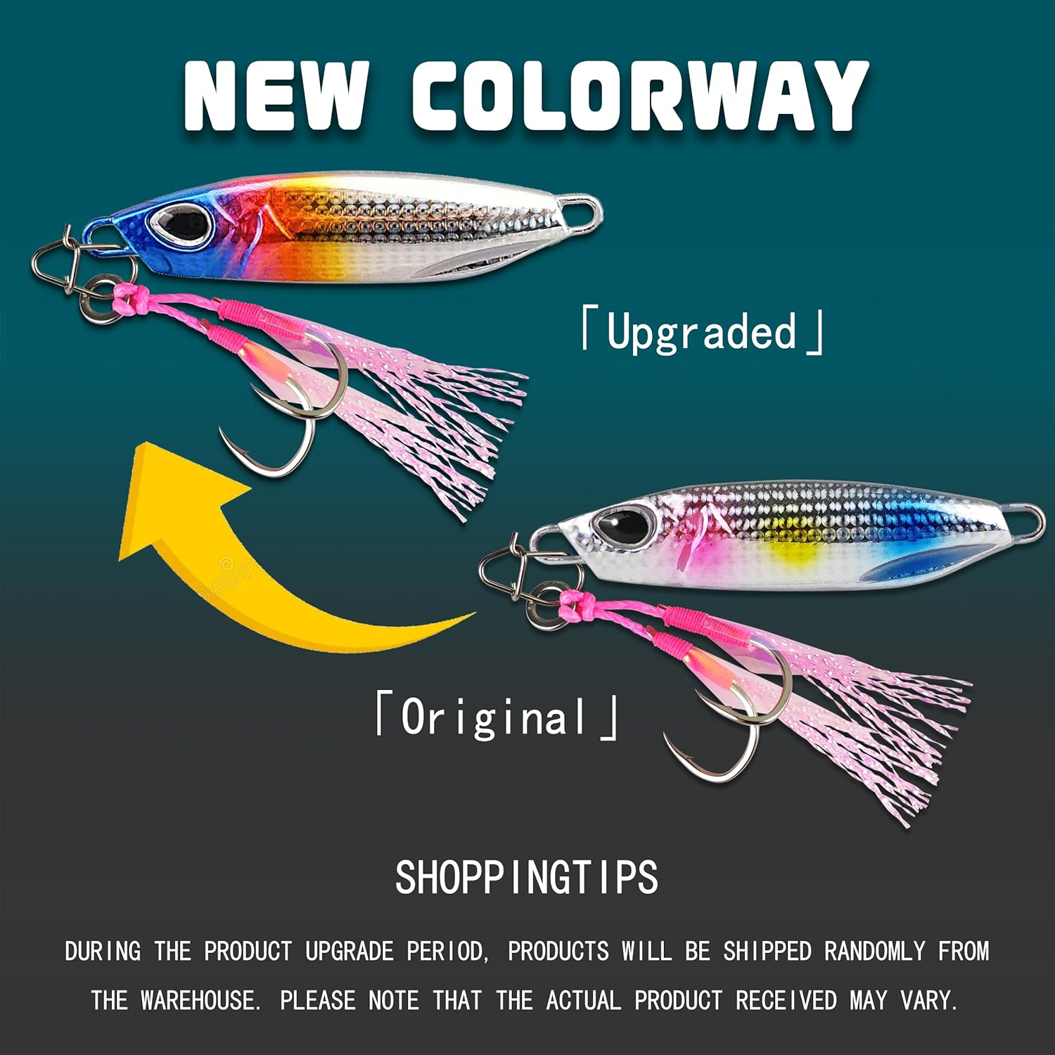 Keencatch 5PCS Fishing Jigs Kit, Great-Action Saltwater Fishing Lures to Catch More Fish, Long Cast Slow Pitch Jig Perfect for Jigging and Surfing image number 4