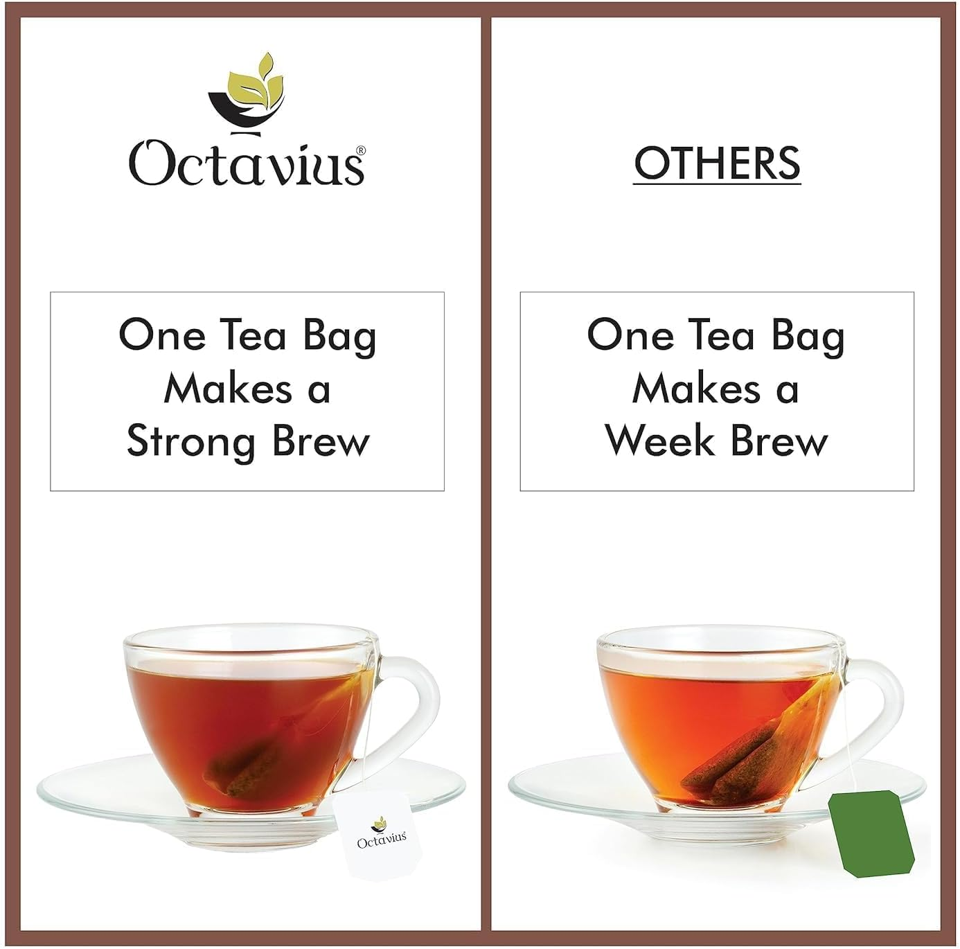 Octavius Enveloped Indian Masala Black Tea &ndash; 30 Flavoured Tea Bags | Pure Aromatic Spiced Chai | Energising Black Tea | Supports Weight Management & Digestion | Authentic Indian Blend