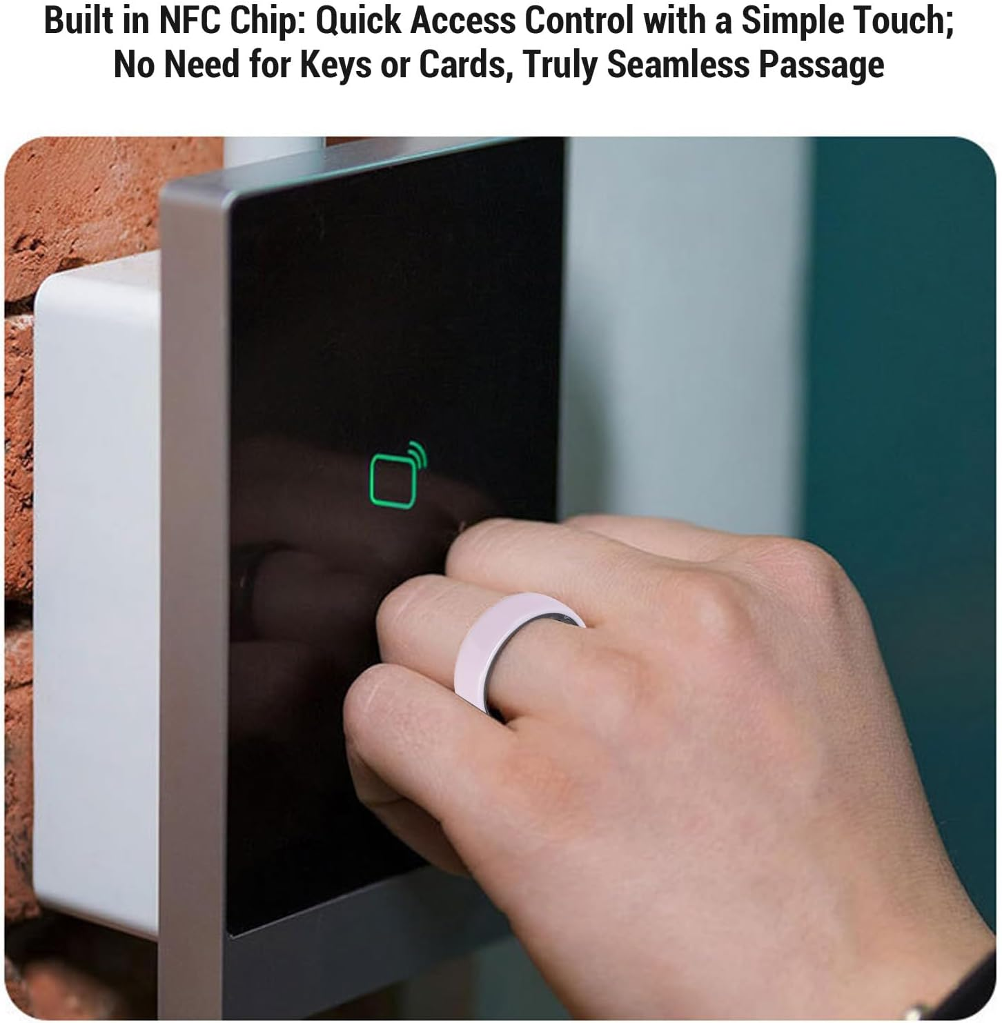 NFC Smart Ring Ceramic Waterproof Fitness Tracker with 5ATM IP68, Step Switch, Multi Sport Modes, Magnetic Charge, Lightweight Health Ring for (17.5 Mm / 0.69 In) (18.3 Mm / 0.72 Inches) image number 4