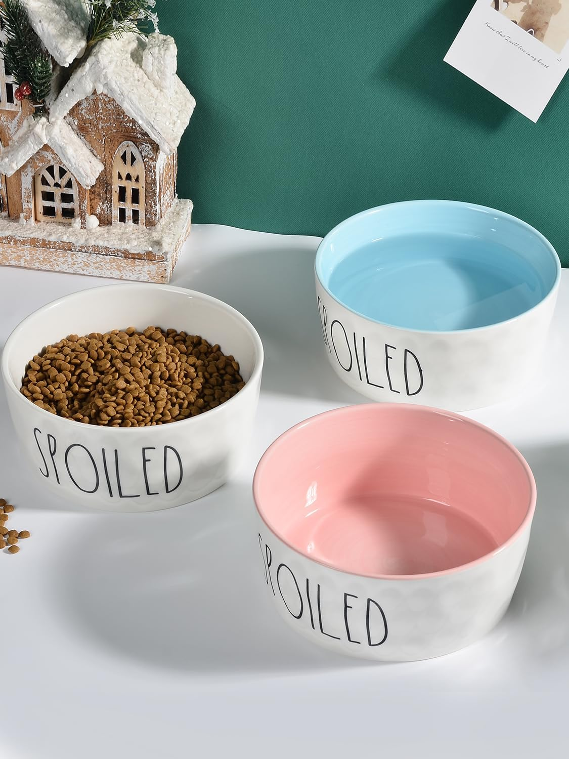 70OZ Ceramic Dog Bowl - 10'' Extra Large Food Water Dog Bowl, Heavy Duty Non-Slip Dog Dish for Medium and Large Dog, Food Grade Porcelain Pet Feeder Bowl, Microwave & Dishwasher Safe, White image number 5