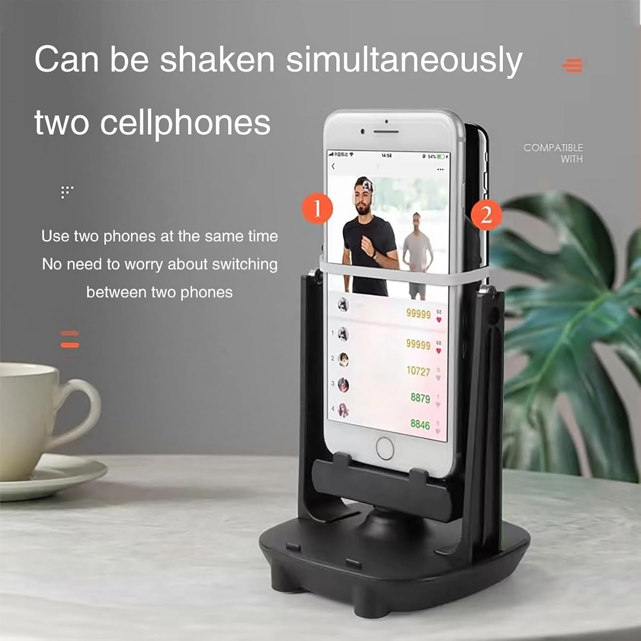 WADY 1PCS Phone Swing Step Counter Pedometer - Silent Version with USB Cable, Compatible for Walking Fitness Tracker and Cellphone Accessories - Black image number 6