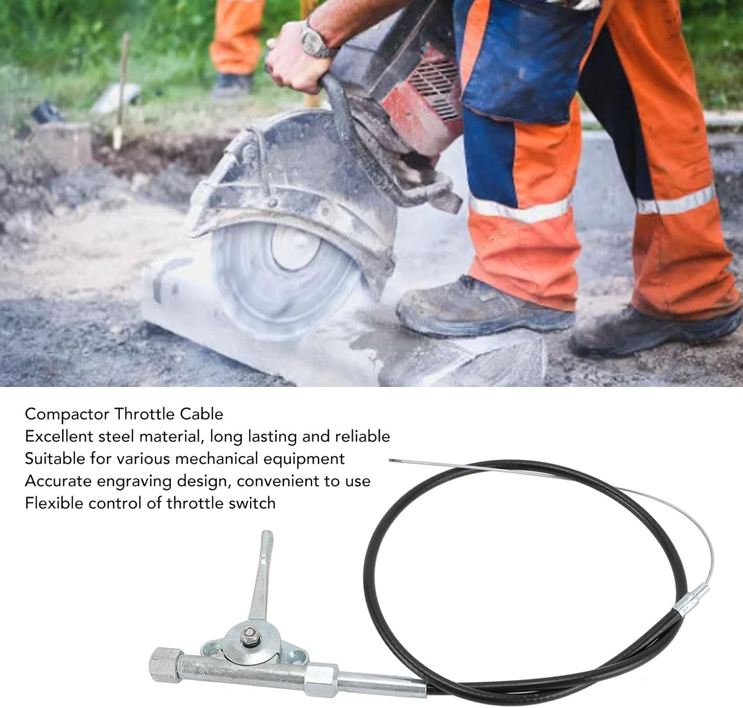 Omabeta 1PCS Compactor Throttle Cable Assembly 56035-046 Garden Control Switch Pull image number 6