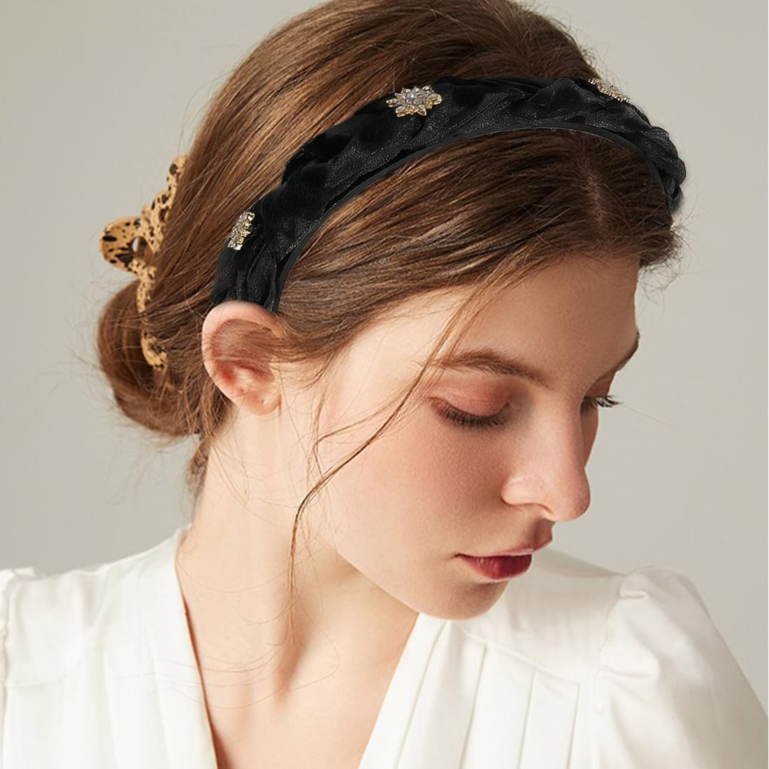 Velvet Headband Black Dirndl Headband Women'S Dirndl Jewellery Costume Jewellery Beer Festival Costume Dirndl Outfit Accessories Oktoberfest Accessories Headband Oktoberfest Women image number 5