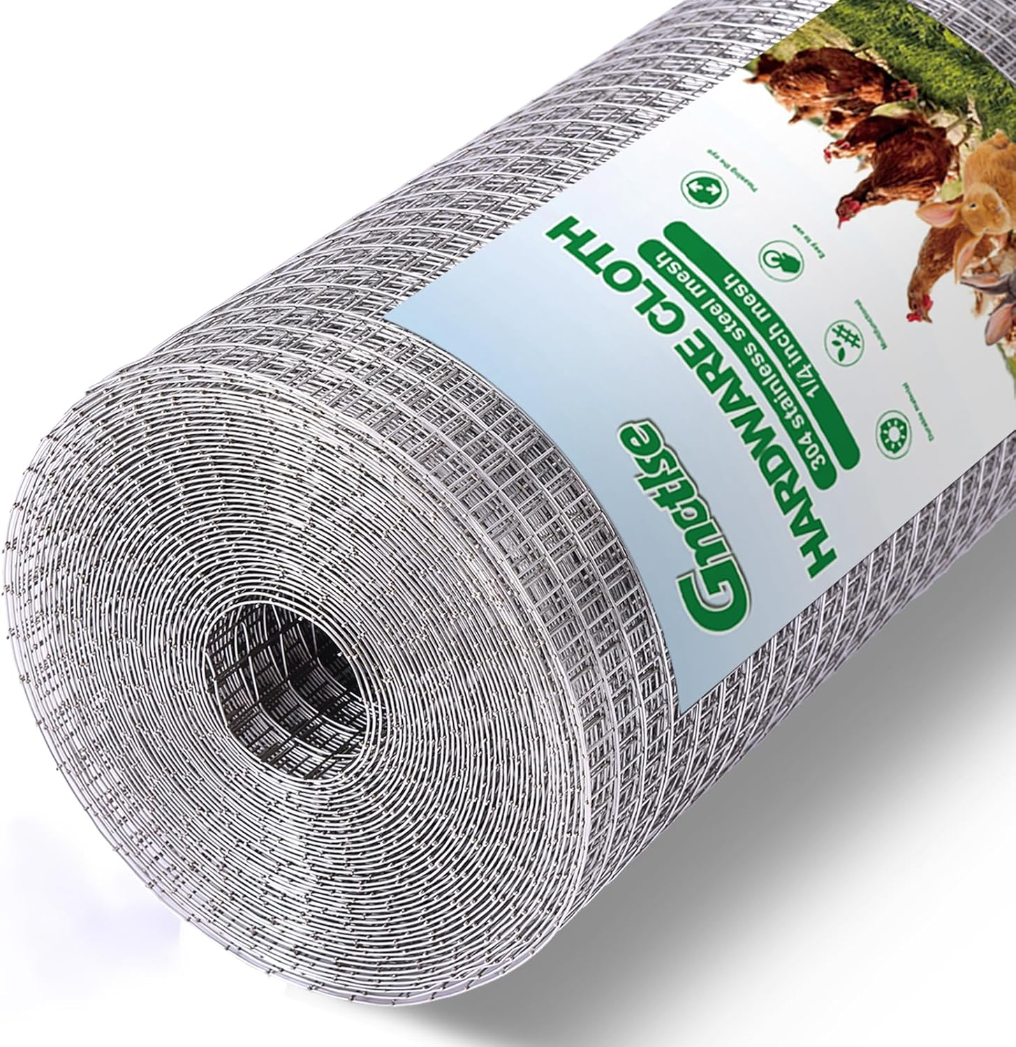 Hardware Cloth 1/4 Inch 23 Gauge Large Size 304 Stainless Steel Mesh Chicken Wire Welded Fencing Wire Mesh Roll Garden Fence 24In&times;49Ft image number 4