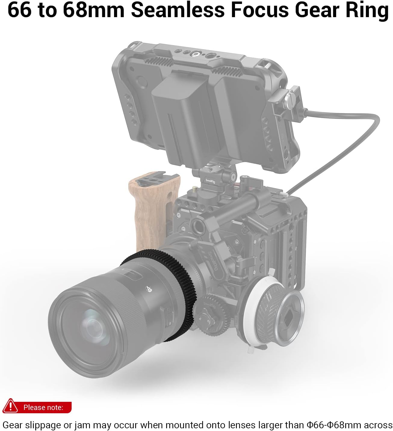 Smallrig Seamless Focus Gear Ring (66Mm to 68Mm) - 3292 image number 1