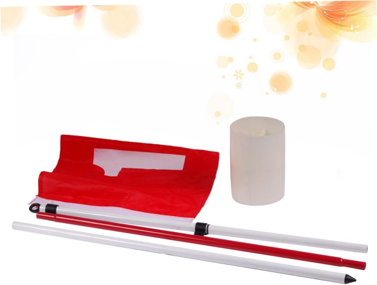 CORHAD 5 Section Flag Pole Set Golf Hole Cup Flag Stick for Yard Practice Realistic Putting Green Flagstick Cup for Outdoor Sports image number 1