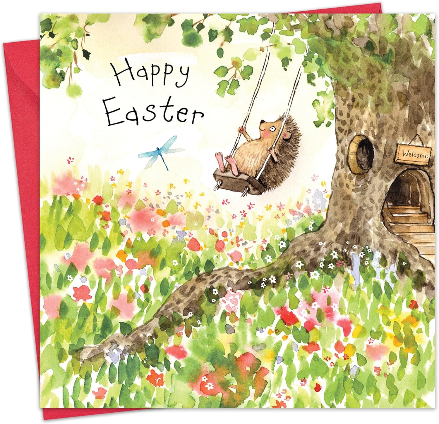 Twizler Easter Card - Cute Hedgehog - Happy Easter Cards for Mum Dad Nan Grandad - Greetings for Son Daughter Grandson Granddaughter Friend image number 4