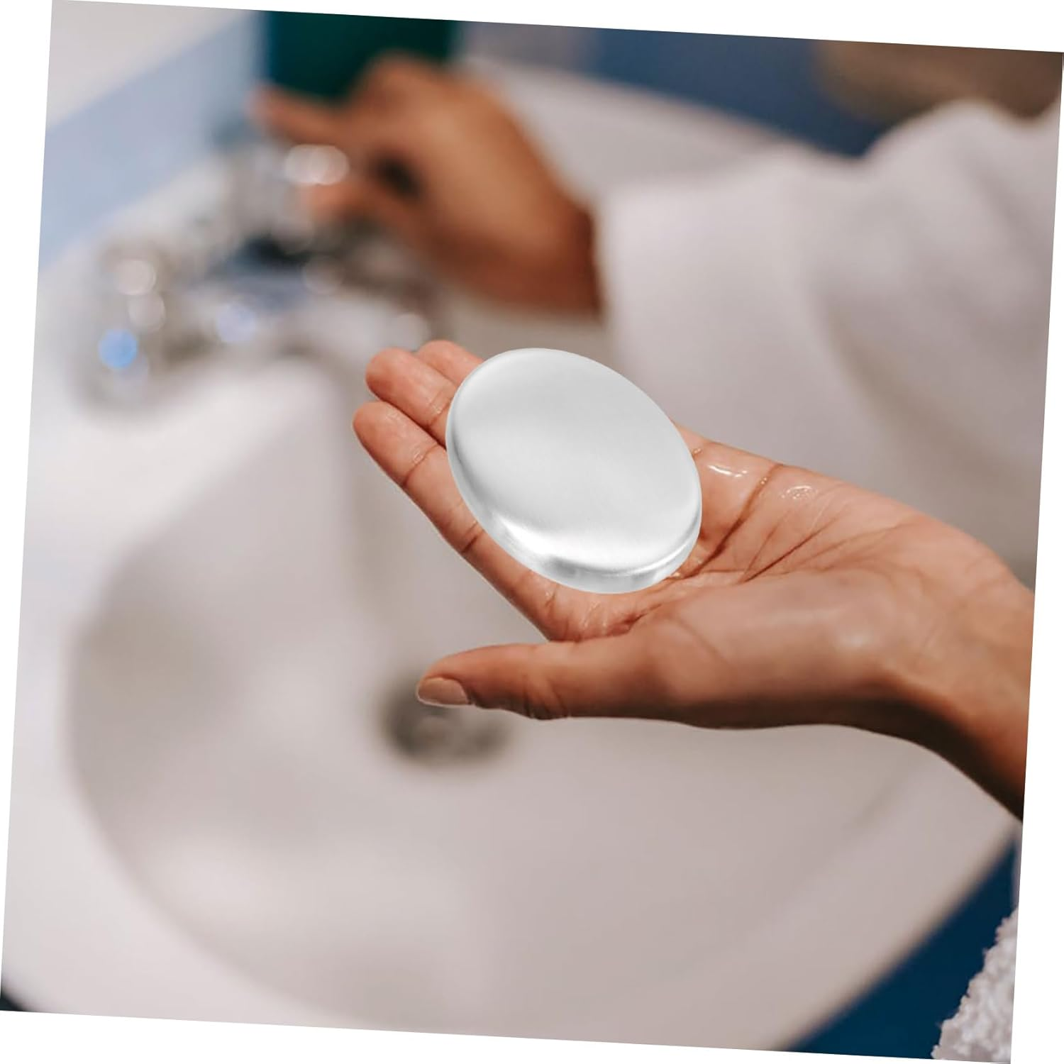 LABRIMP 2Pcs Stainless Steel Odor Remover Soaps Metal Soap Bars for Kitchen Fish Smell Odor Absorber for Hands image number 2