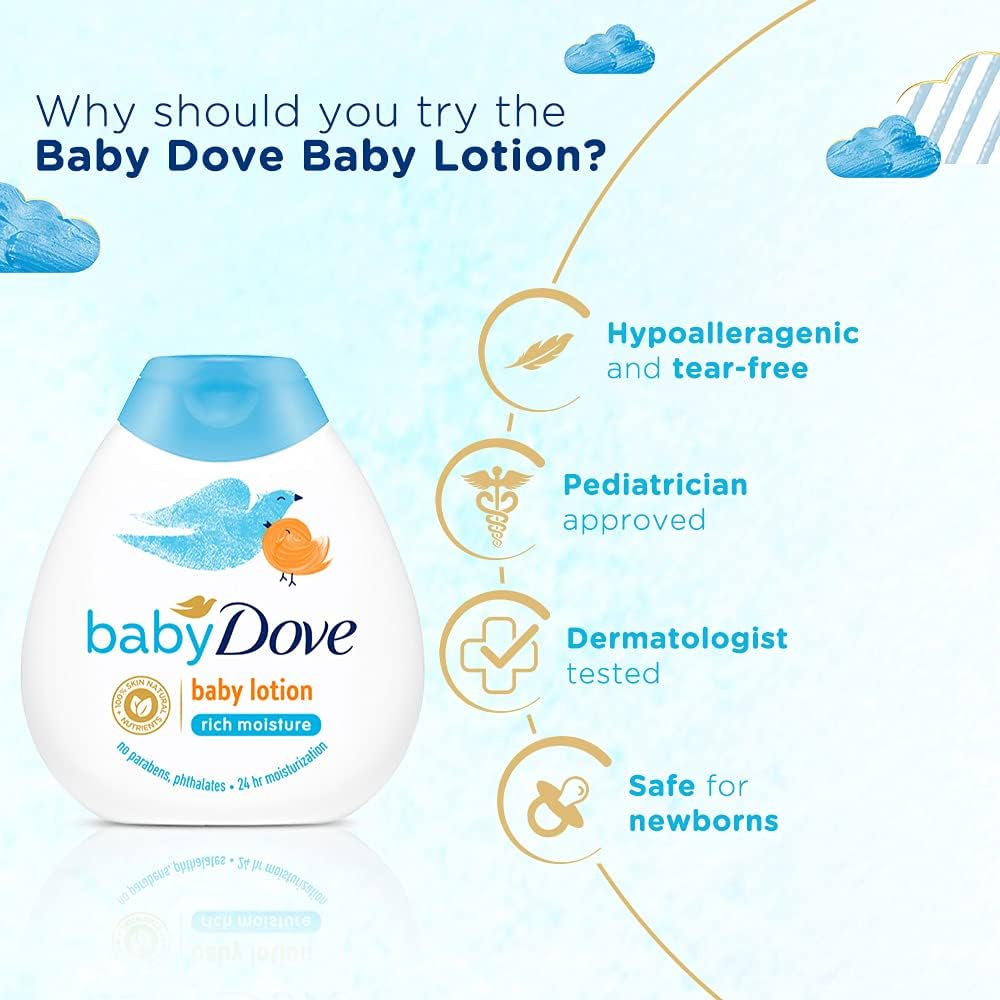 Baby Dove Rich Moisture Baby Lotion 400 Ml image number 3