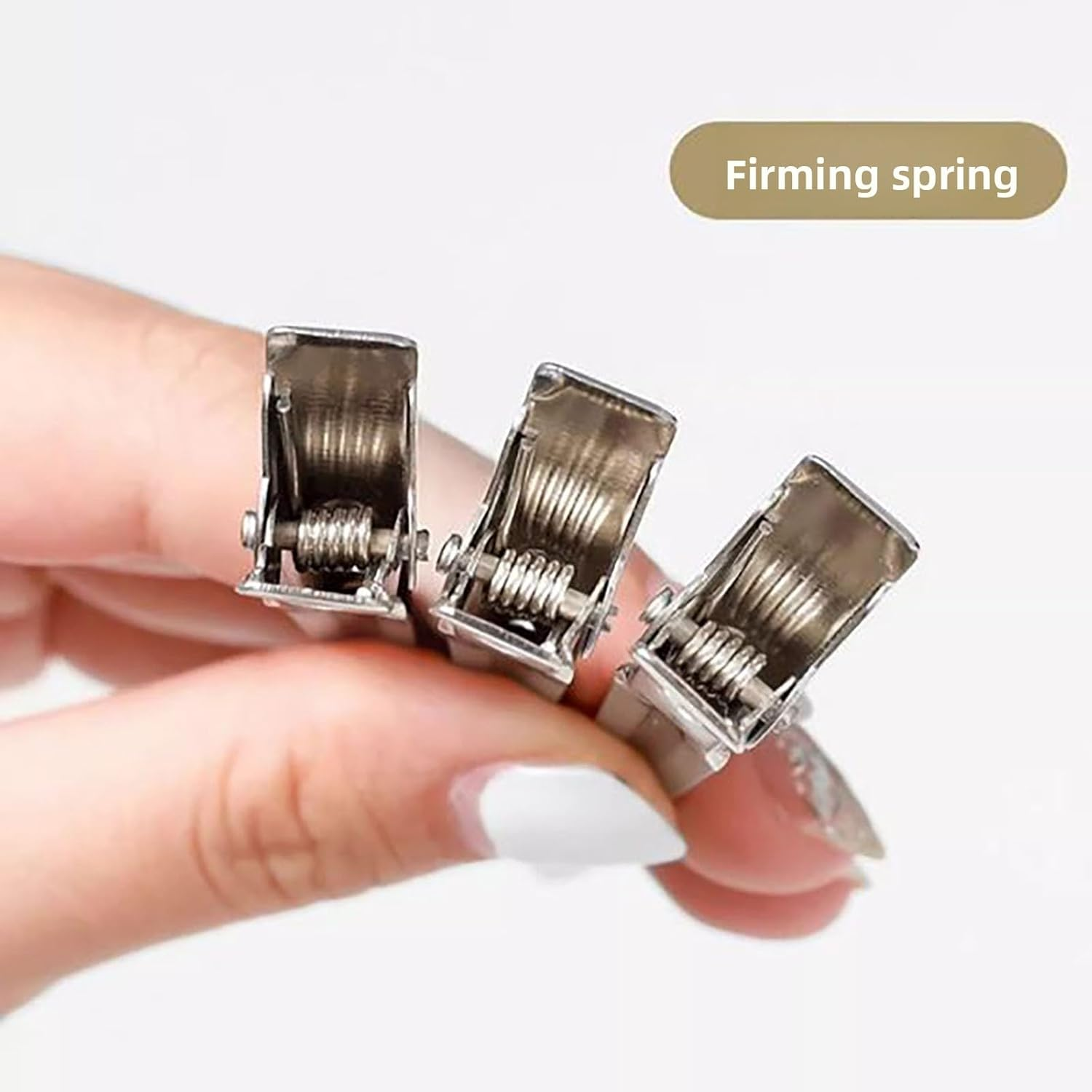 SOVYOULIVE 36 Pack Duck Bill Clips,Metal Duckbill Hair Clips with Holes, Rustproof Metal Alligator Curl Clips with Holes for Hair Styling image number 2