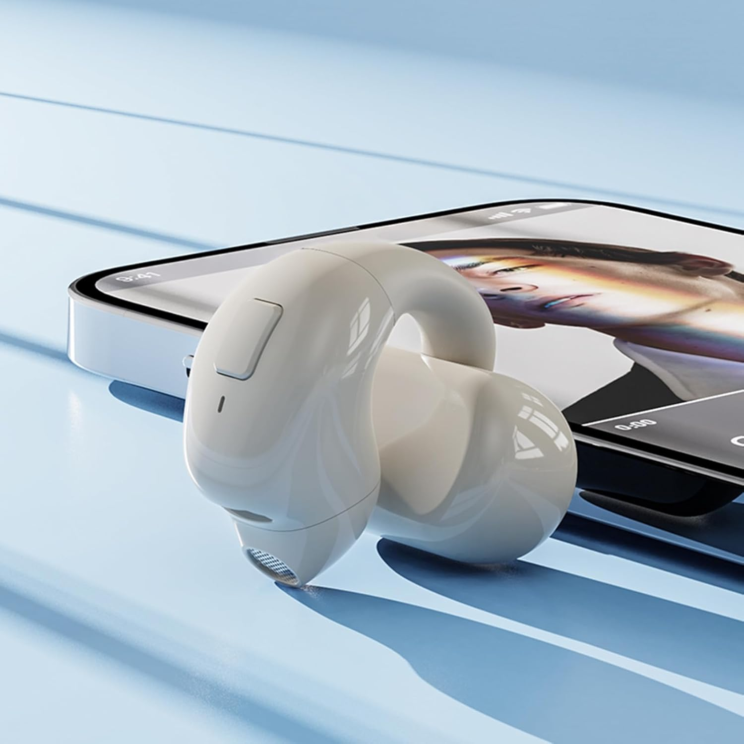 Bone Conduction Earbuds - Bone Conduction Earphones, Wireless Open Design | Sweat Proof Audio Equipment, Light Sport Carilty, Adjustemen Music Player image number 6