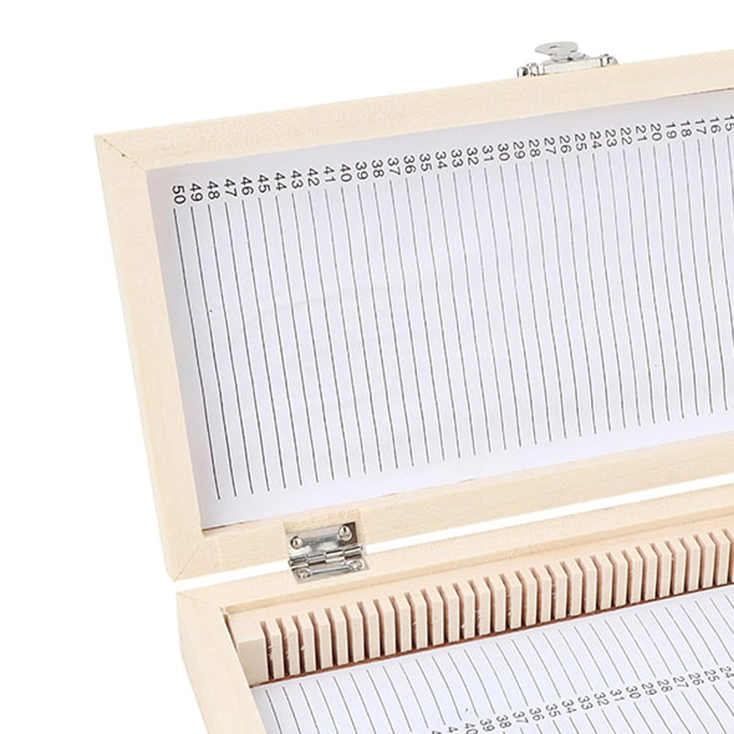 Microscope Slide Box for 50 Pieces Biology Glass Prepared Microscopic Slide Provisions with Metal Buckle, Microscope Slides Lab Samples, 23 X 10.6 X 3.5Cm image number 4