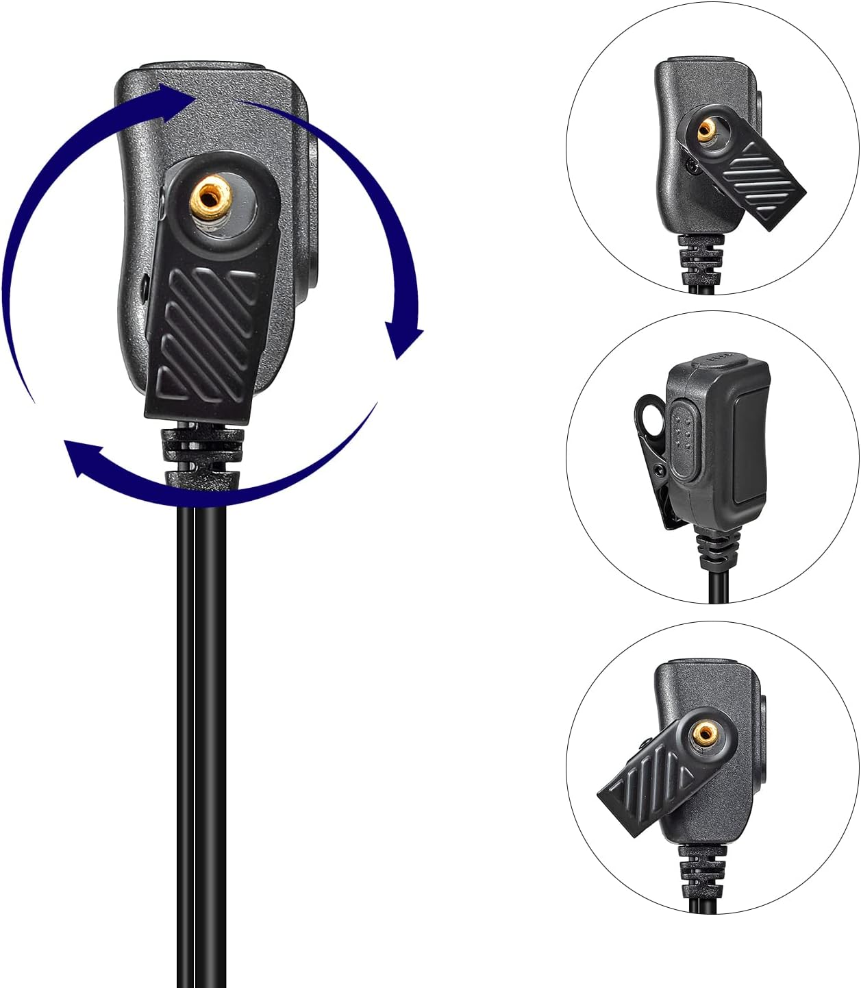 Walkie Talkie Earpiece with Mic for Motorola APX6000 APX8000 APX7000 Portable Radios, Radio Headset with G Shape Ear Hook for MOTOTRBO Xpr7550E XPR7550 Xpr7350E Xpr7380E Xpr7580E Digital Two-Way Radio image number 4