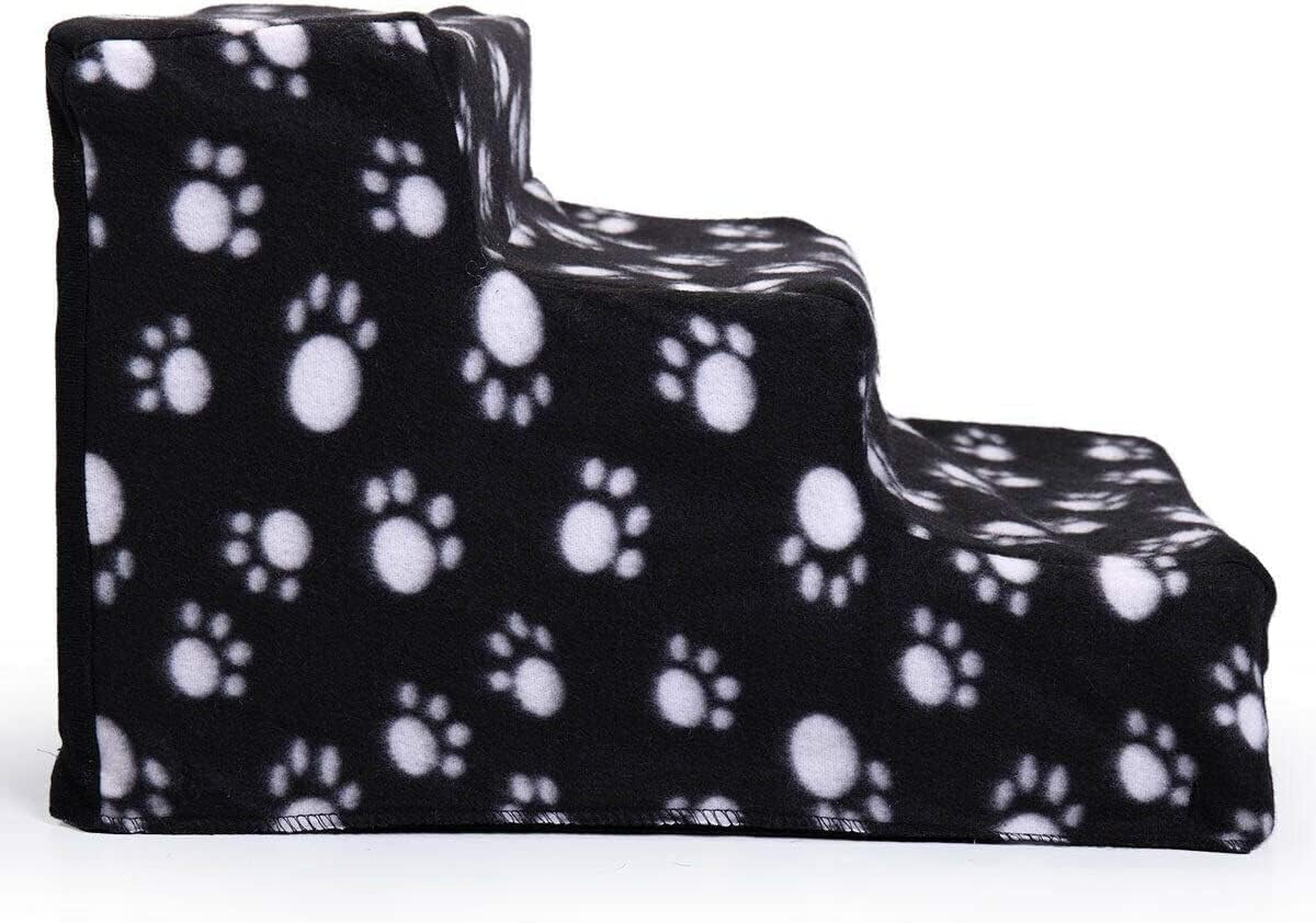 LEDON 3 Steps Pet Stairs Portable Cat Dog Ladder Step Ramp Pup Play/Tennis Ball Toy Lightweight Indoor Support for Senior & Arthritic Pets image number 3