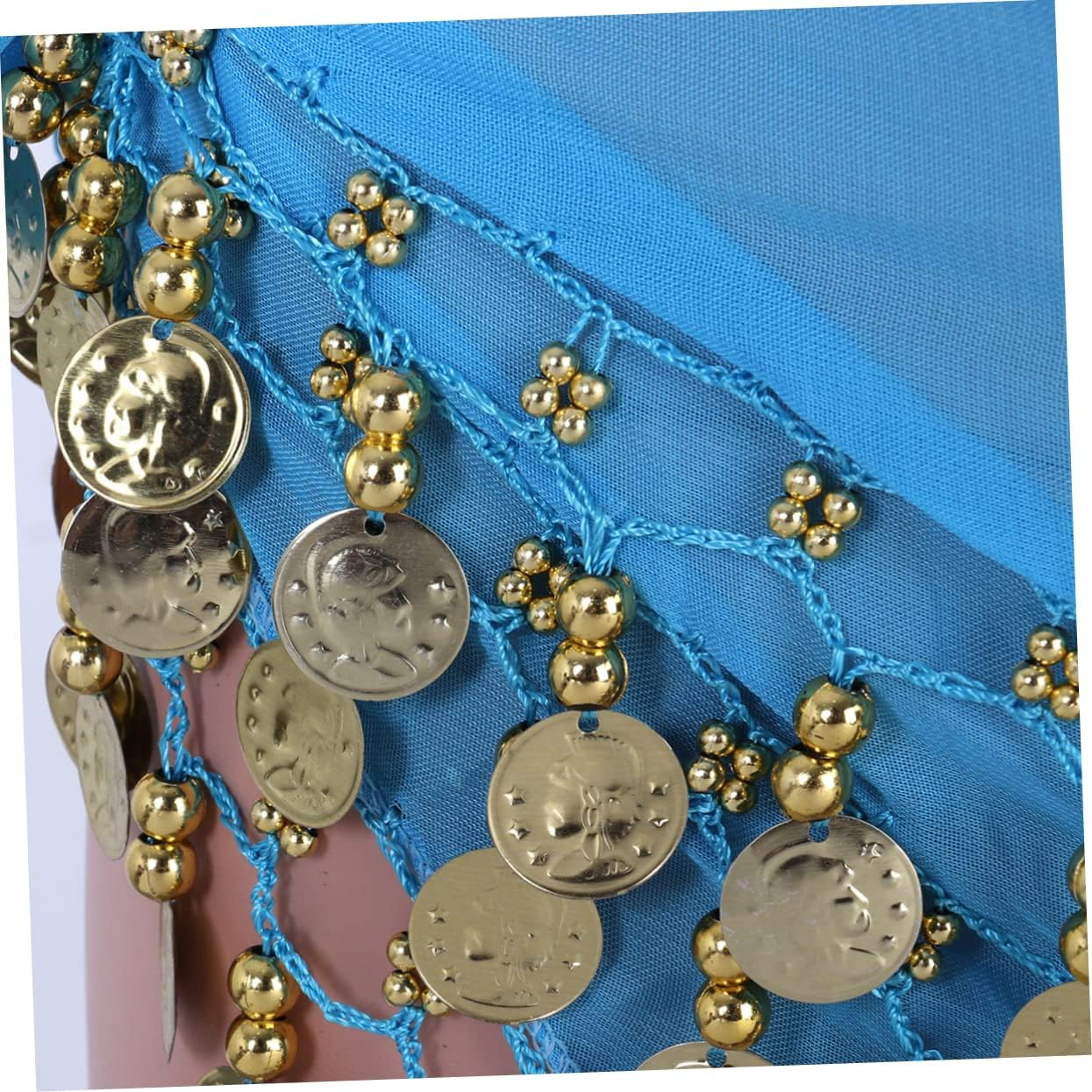 Toddmomy Gold Skirt Woman Belts for Dresses Black Mesh Top Hip Scarf Pirate Costume Women Skirt Triangle Dance Skirt Sequins Clothing Leather Skirt Fringe Skirt White Generation Belly Scarf image number 6