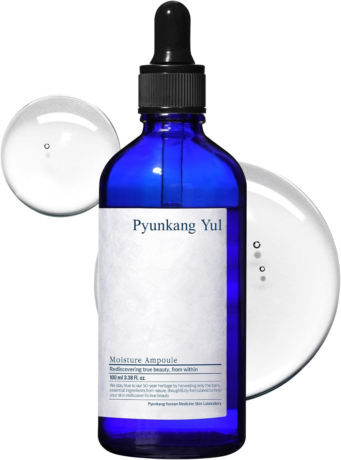 PYUNKANG YUL [PKY] Moisture Ampoule - Korean Serum for Face - Making Moisture Barrier Maintaining the Skin Moisturized - Rapid Soothing Daily for Oily and Combination Skin Types (3.38 Fl.Oz, 100Ml)