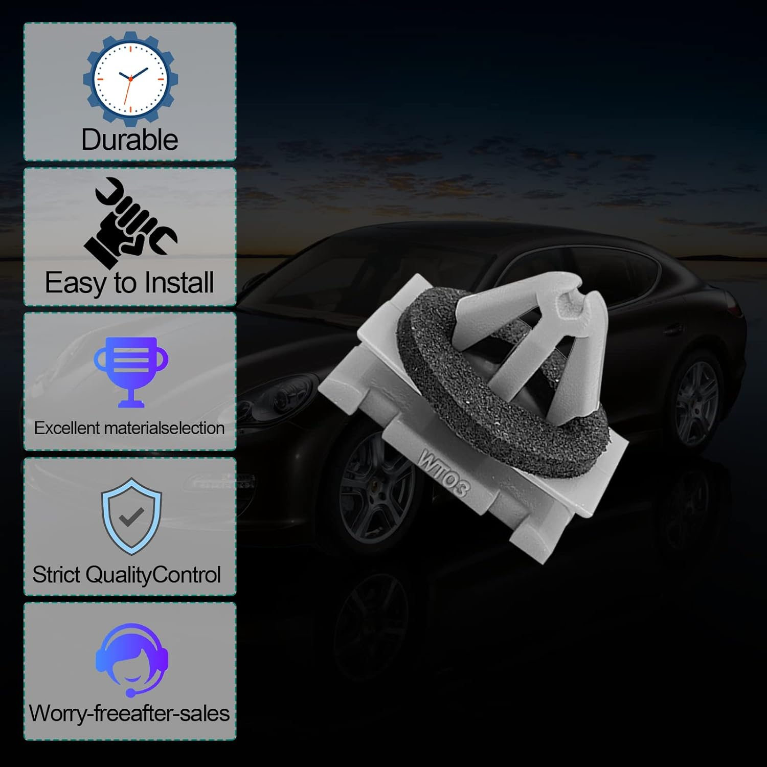 20Pcs Rocker Moulding Clip & Fender Exterior Trim Clips Compatible with Jeep Grand Cherokee Compass 68172491AA 68271803AA 68395627AA GM 11571175 19352782